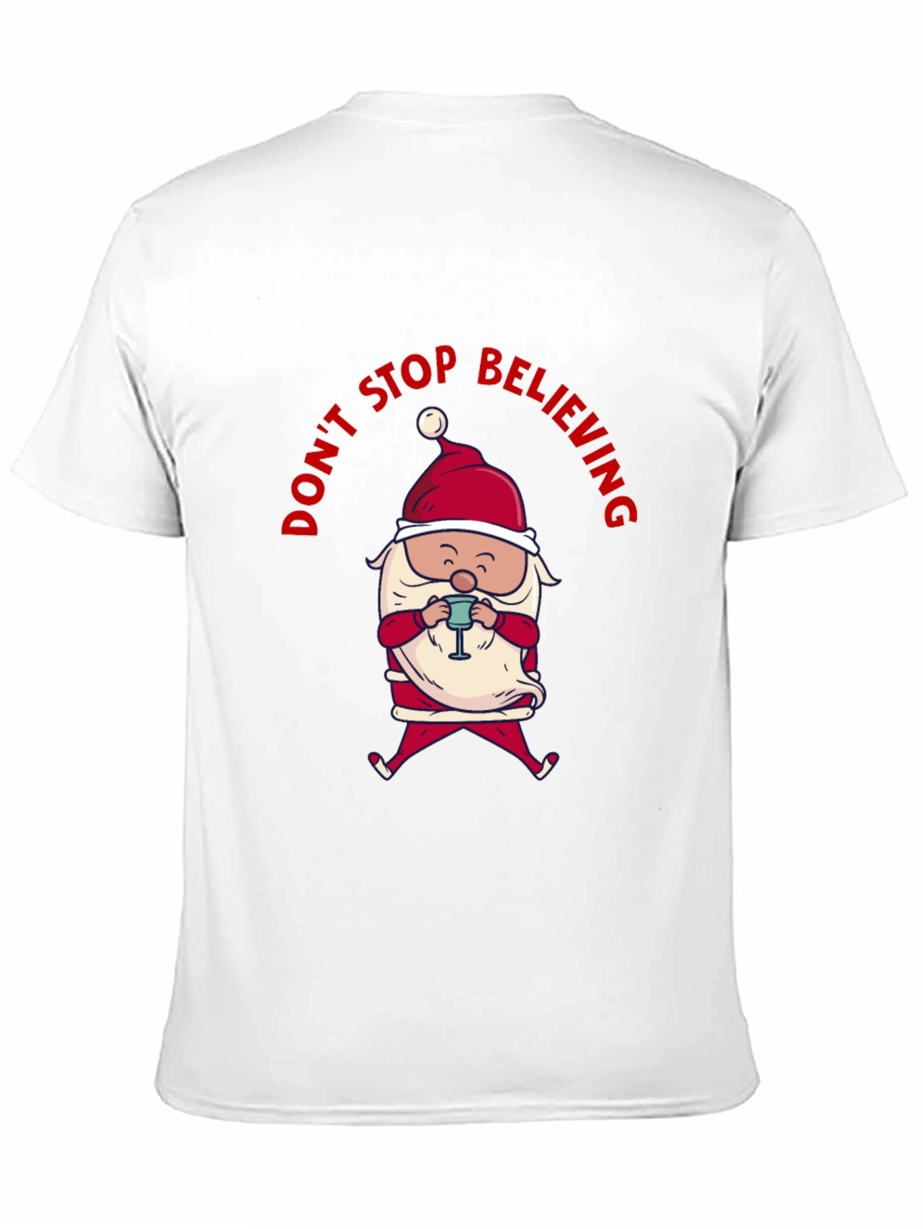 Dont Stop Believing Santa Graphic T-Shirt