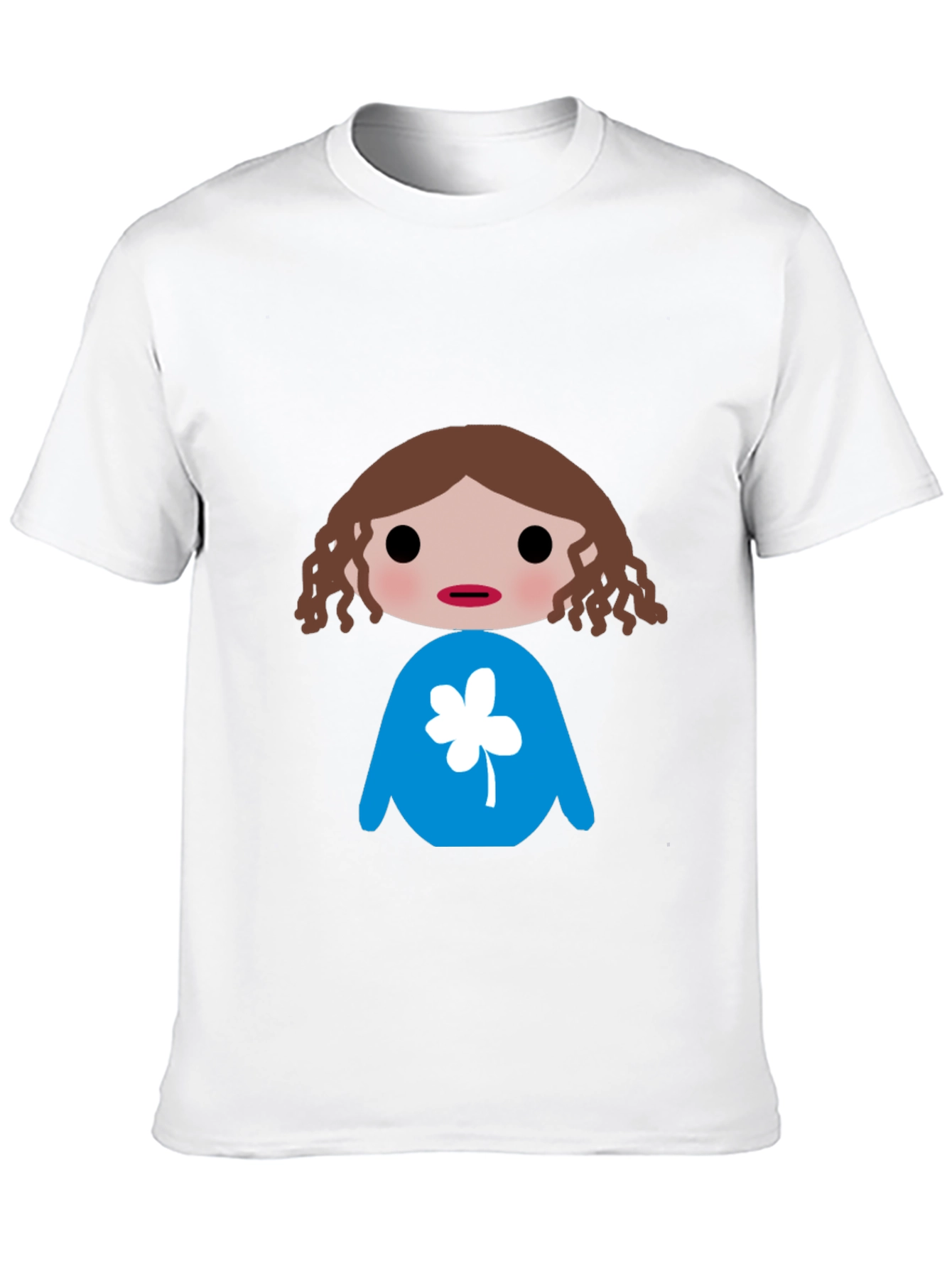 Black T-Shirt with Cartoon Character Design