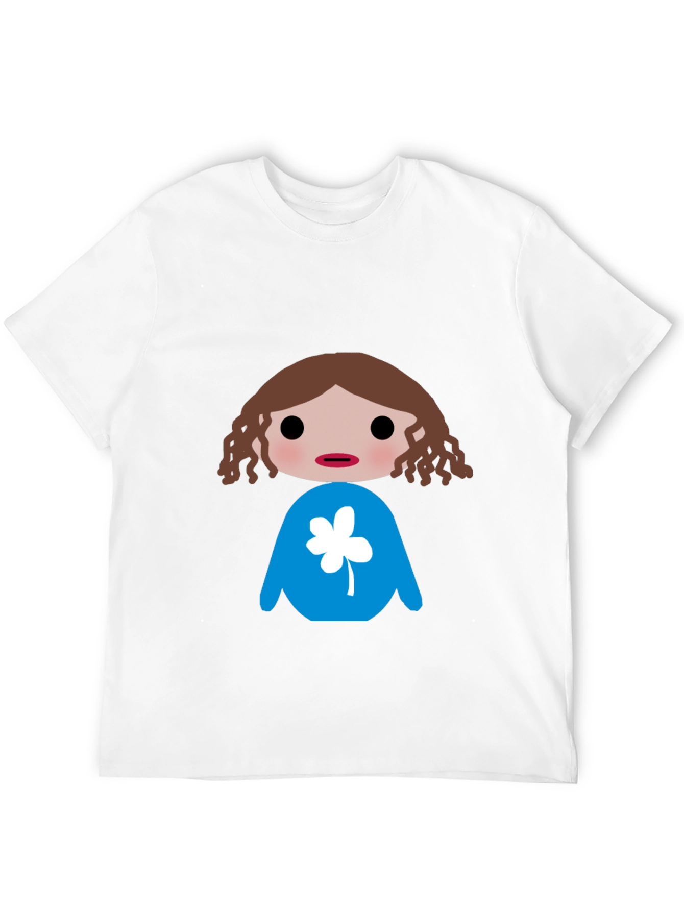 Black T-Shirt with Cartoon Character Design