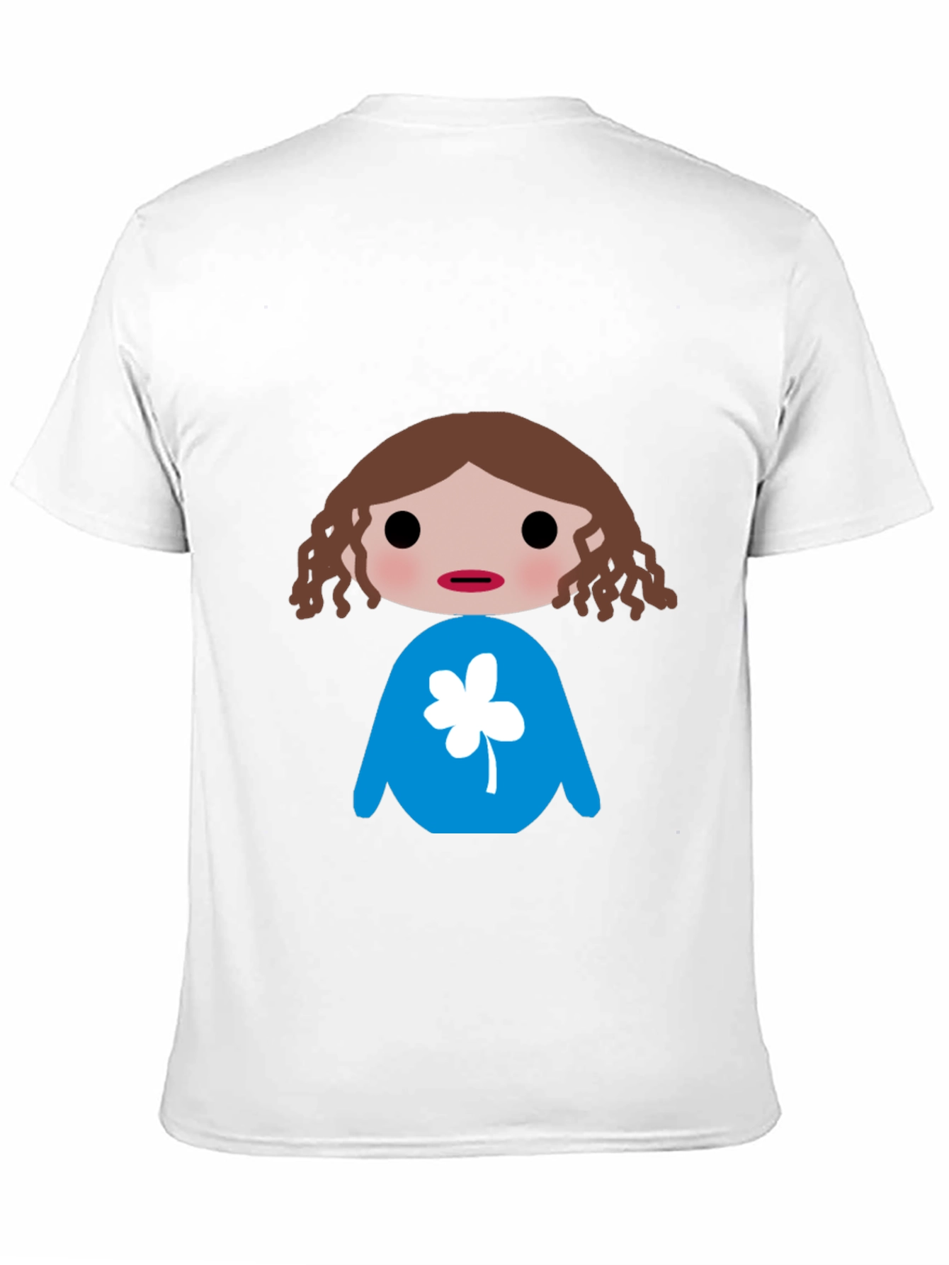 Black T-Shirt with Cartoon Character Design