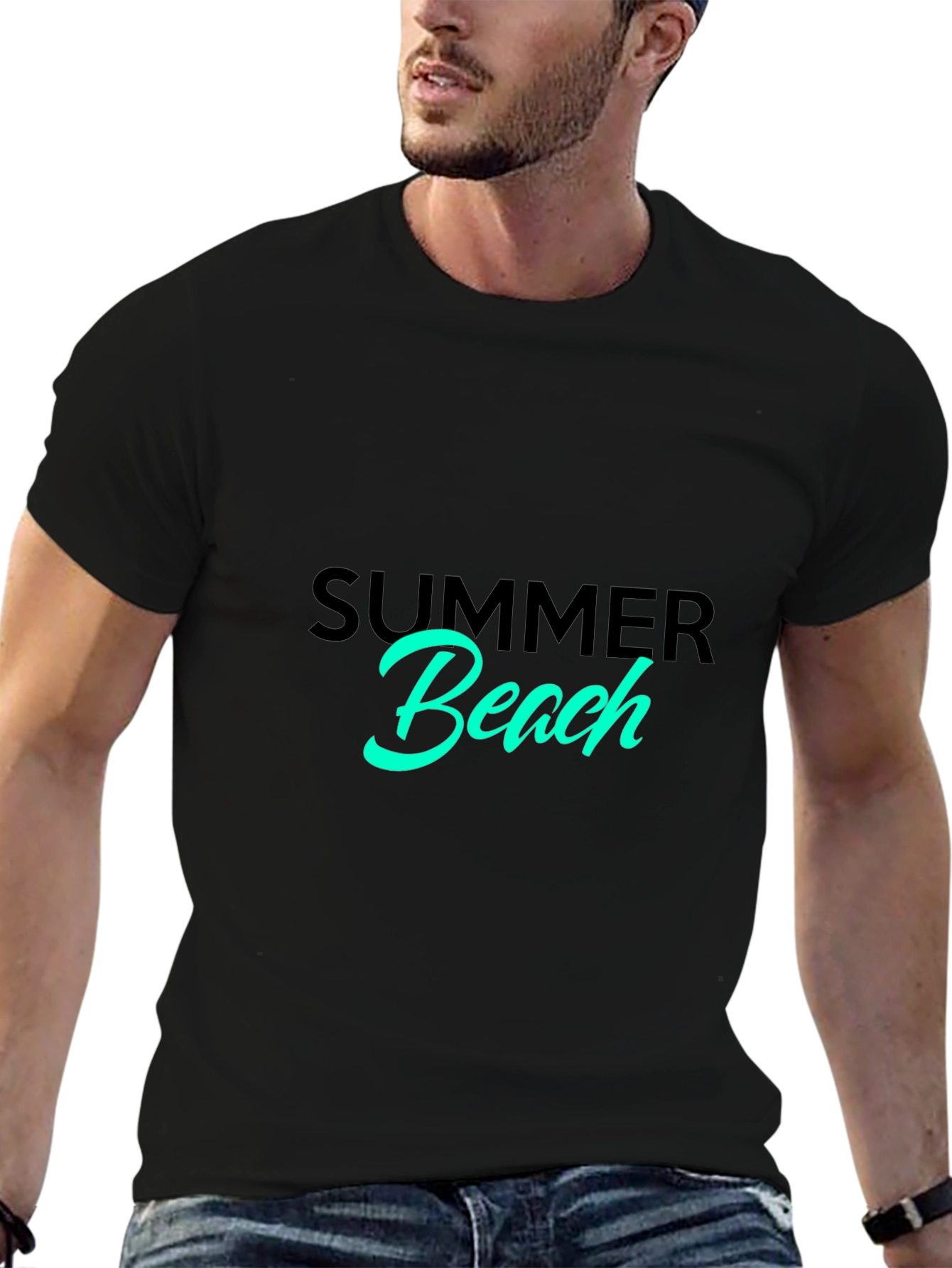 Summer Beach Graphic Print Tee