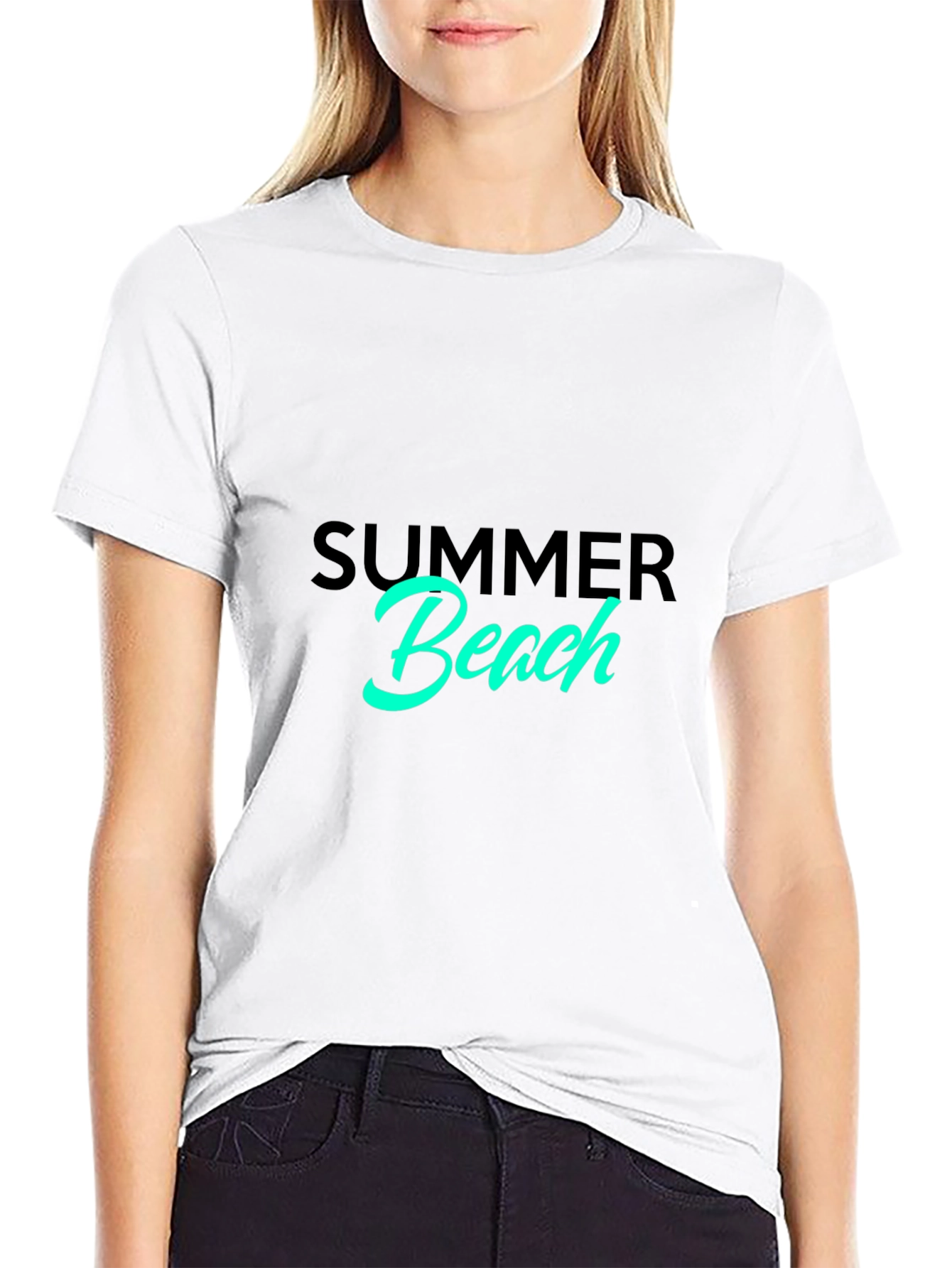 Summer Beach Graphic Print Tee