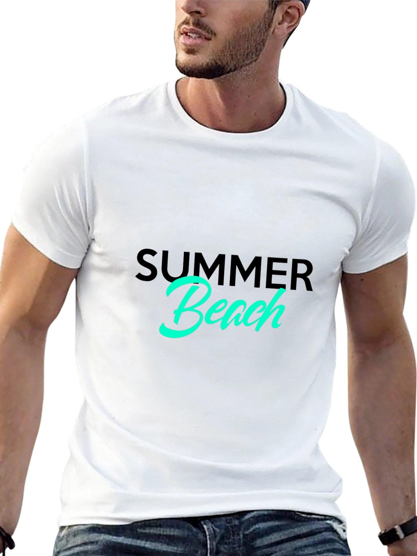 Summer Beach Graphic Print Tee