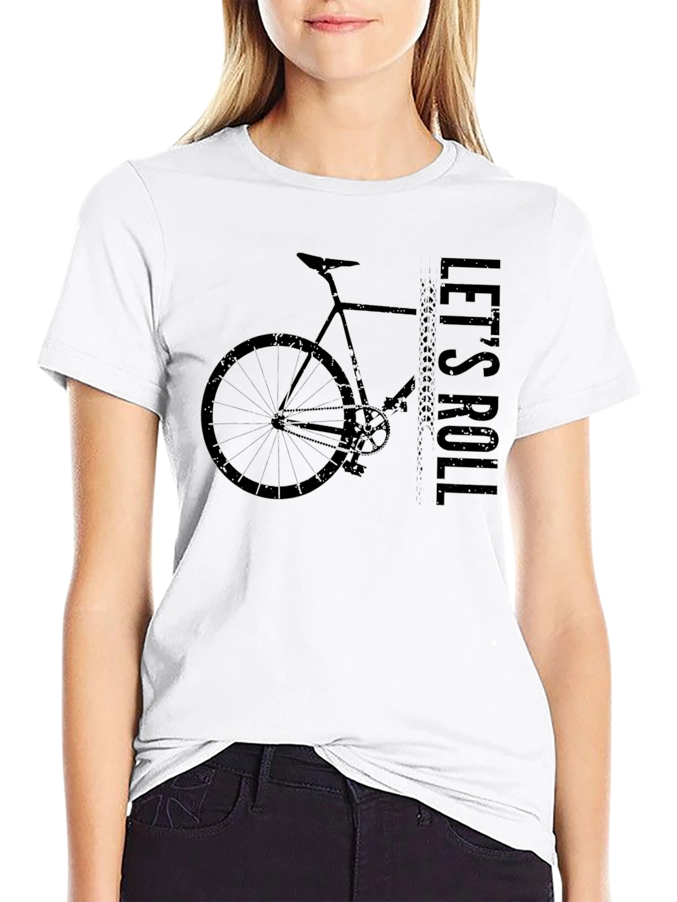 Lets Roll Bicycle Graphic T-Shirt