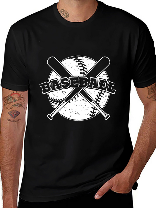 Baseball T-Shirt: Crossed Bats Design