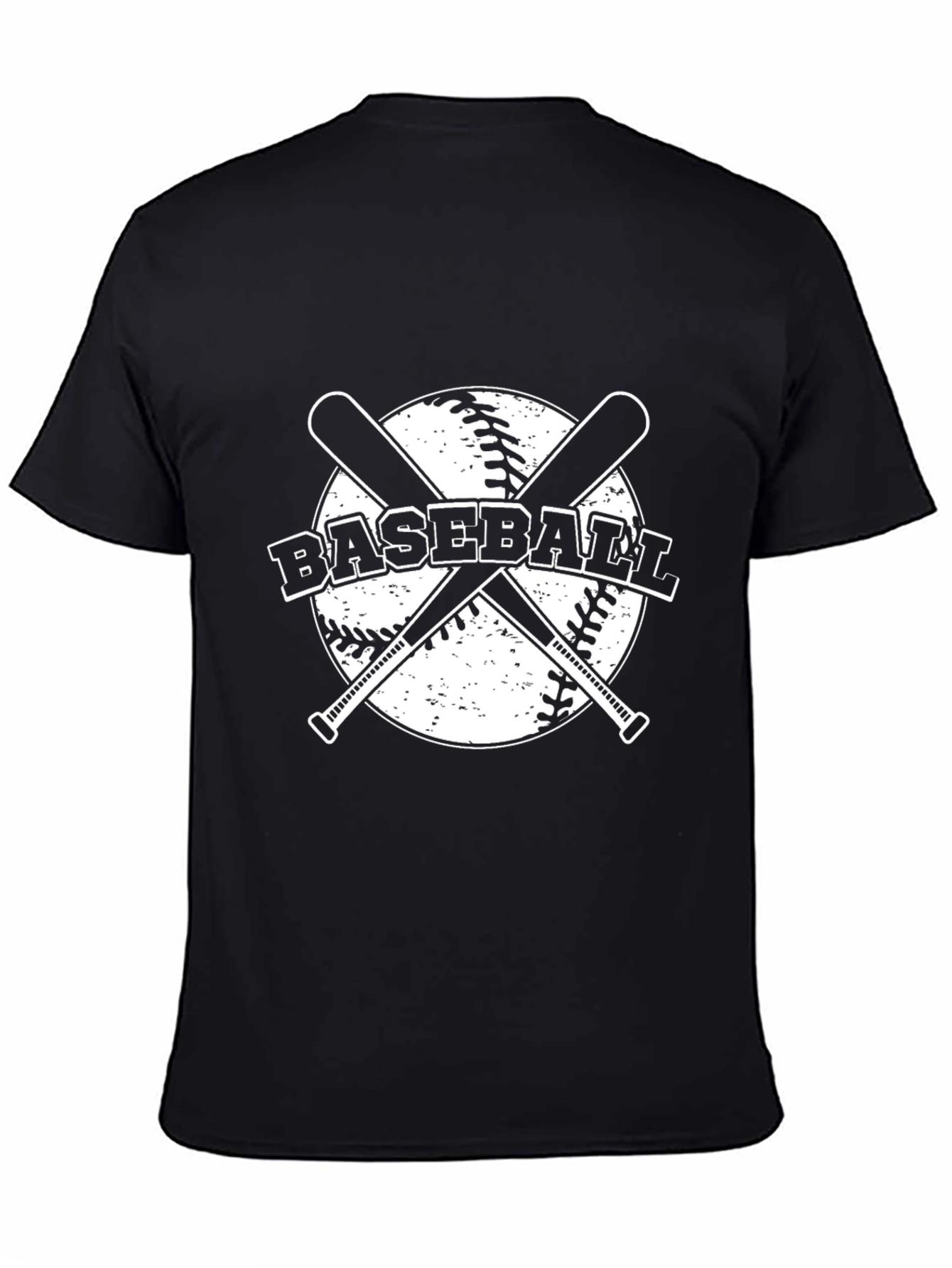 Baseball T-Shirt: Crossed Bats Design