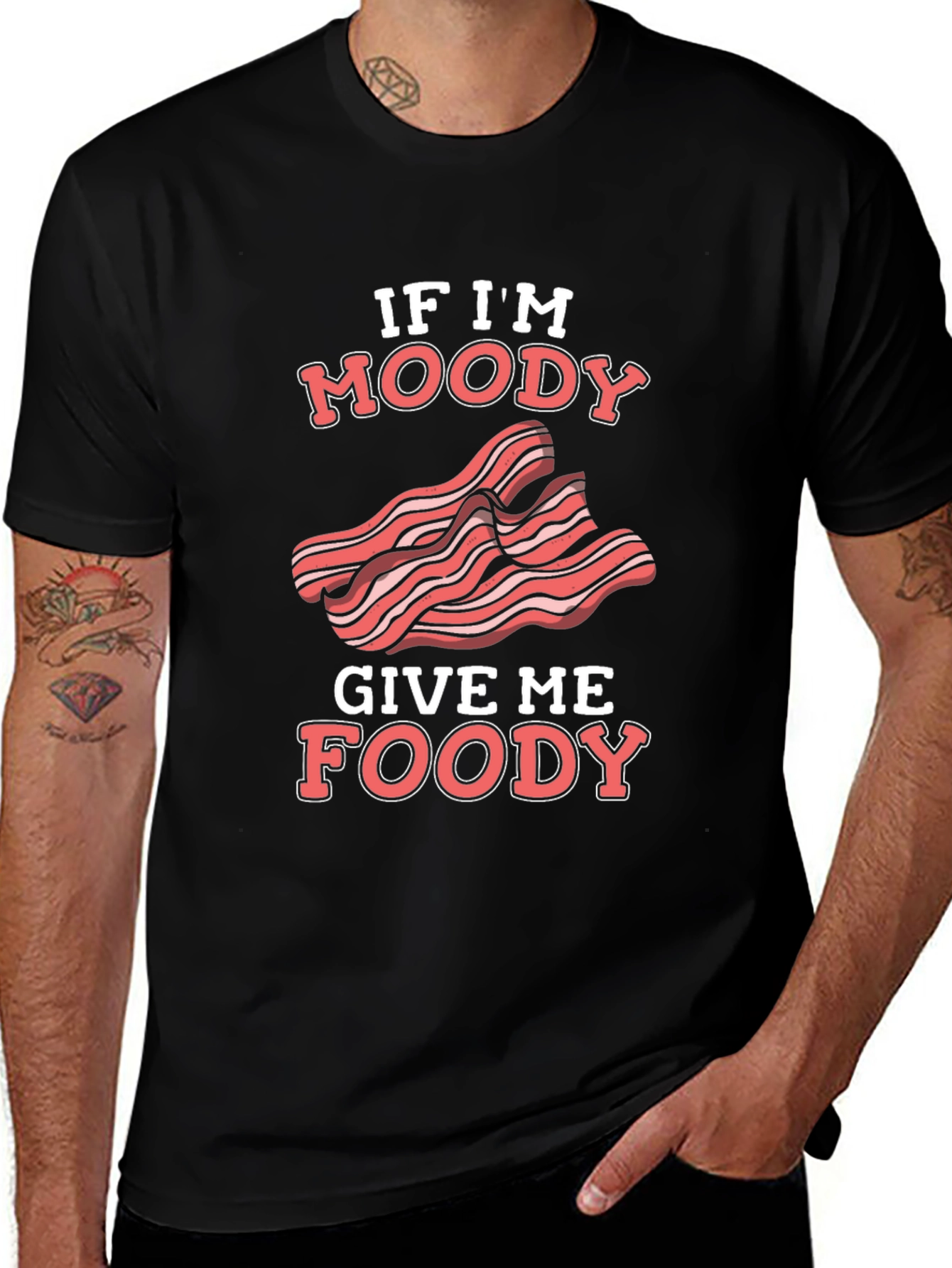 Moody Foody Bacon T-Shirt - Funny Foodie Tee