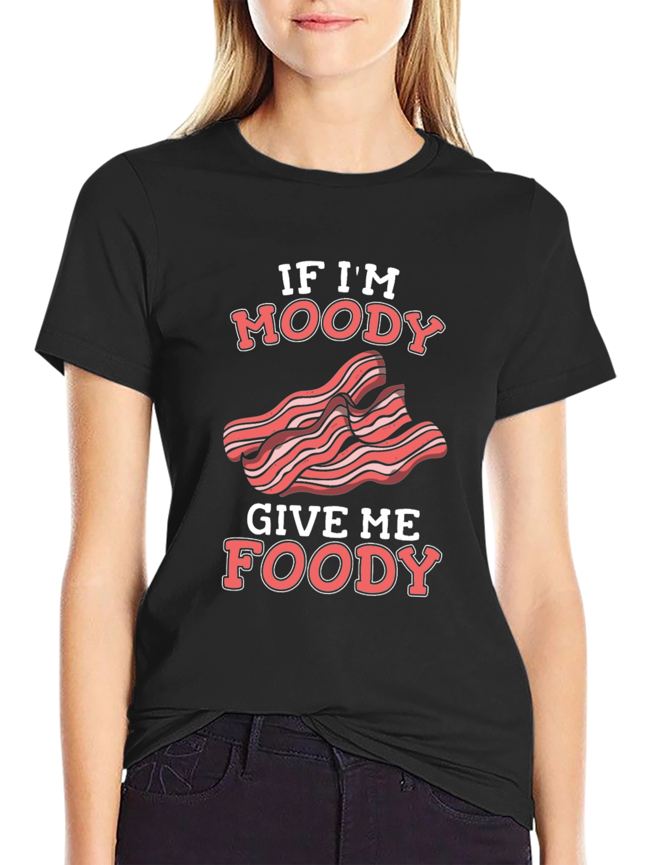 Moody Foody Bacon T-Shirt - Funny Foodie Tee