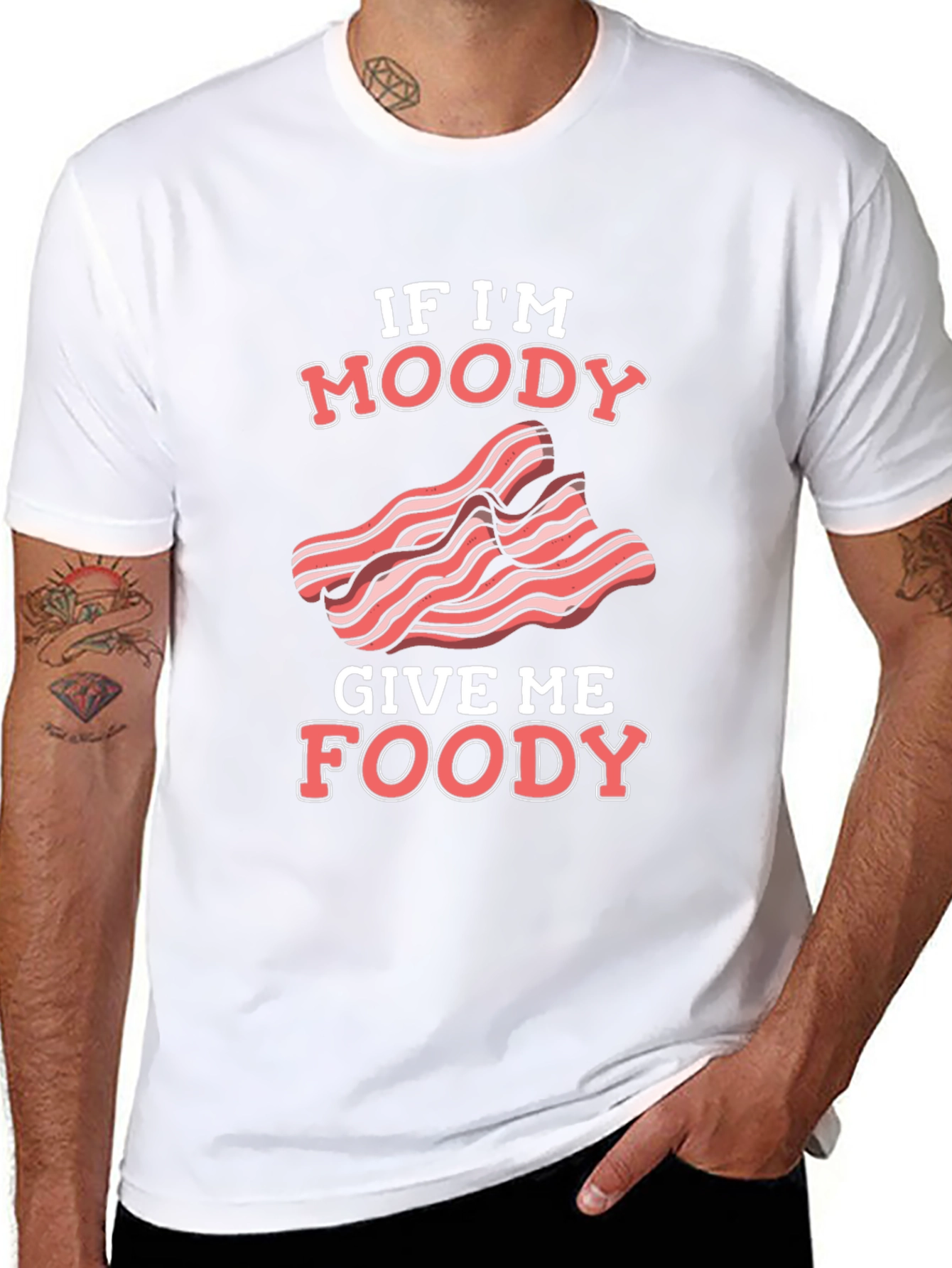 Moody Foody Bacon T-Shirt - Funny Foodie Tee