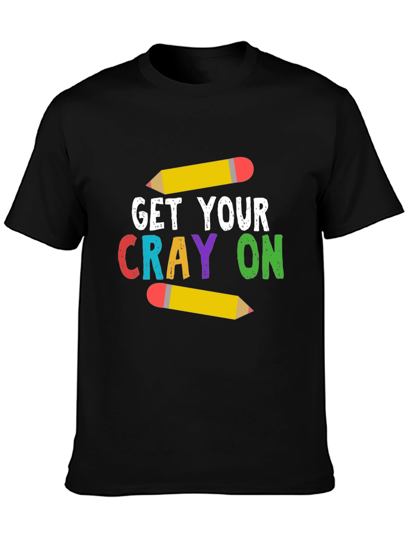 Get Your Crayon On T-Shirt - Teacher Tee