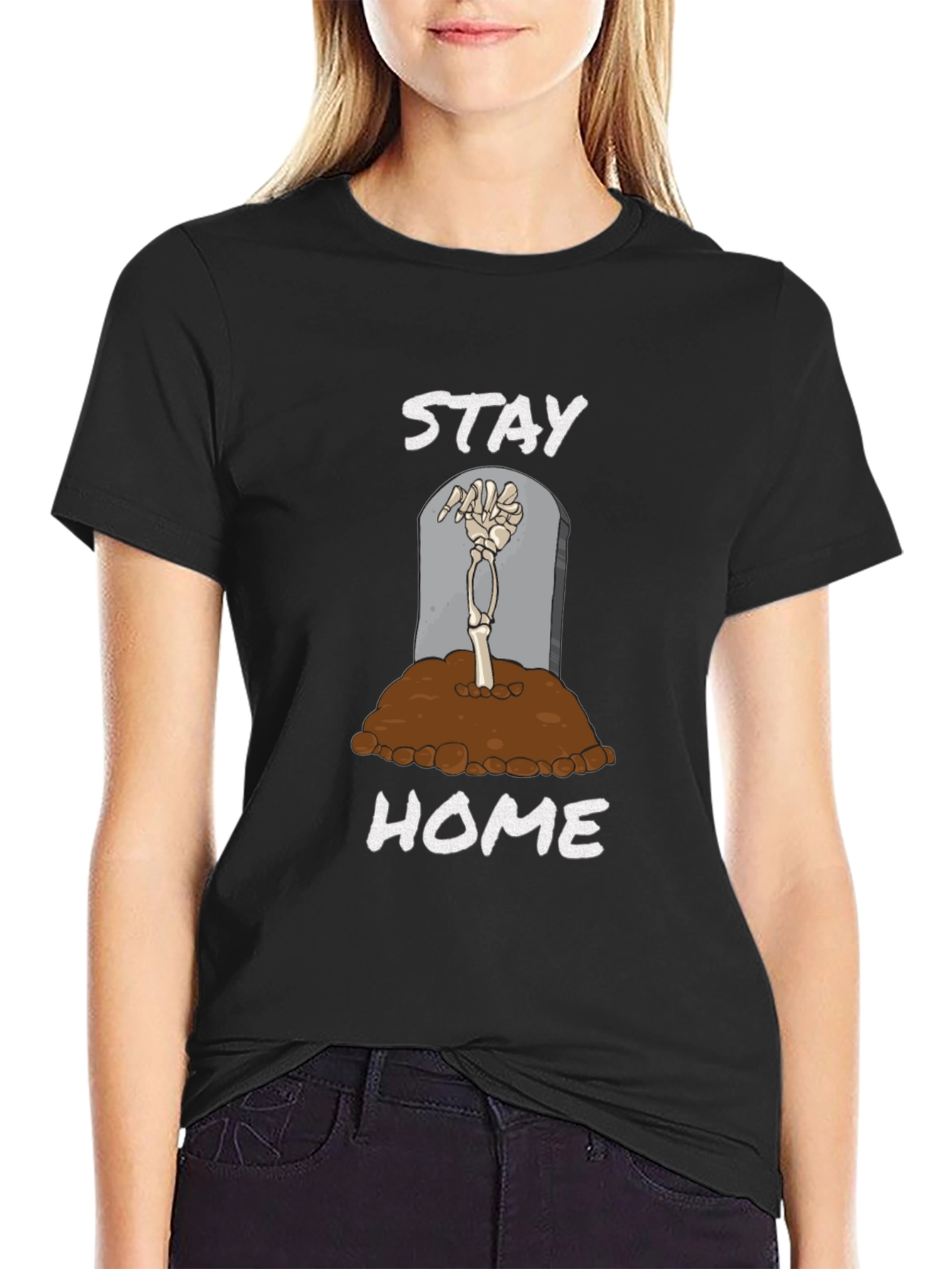 Stay Home Skeleton Hand T-Shirt
