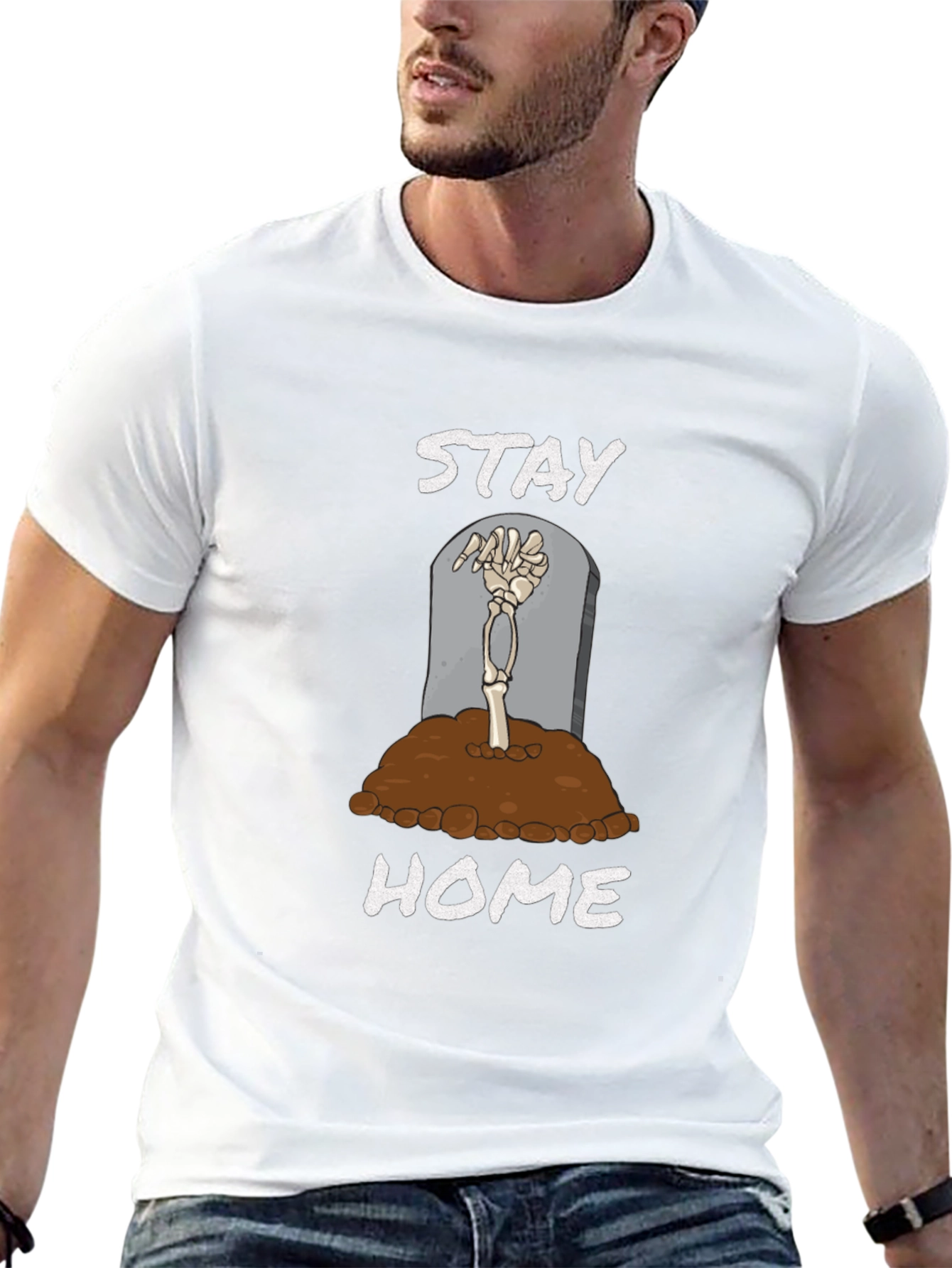 Stay Home Skeleton Hand T-Shirt