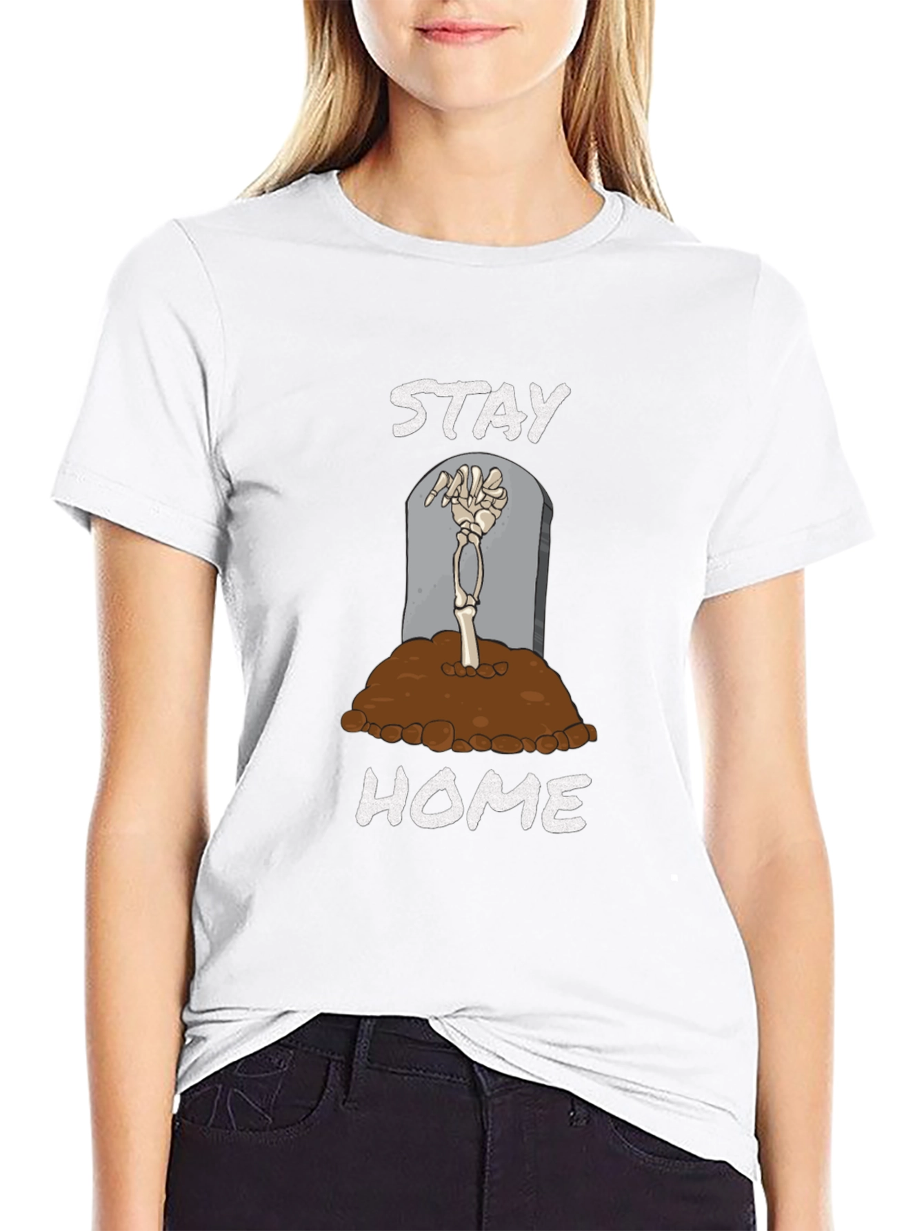 Stay Home Skeleton Hand T-Shirt