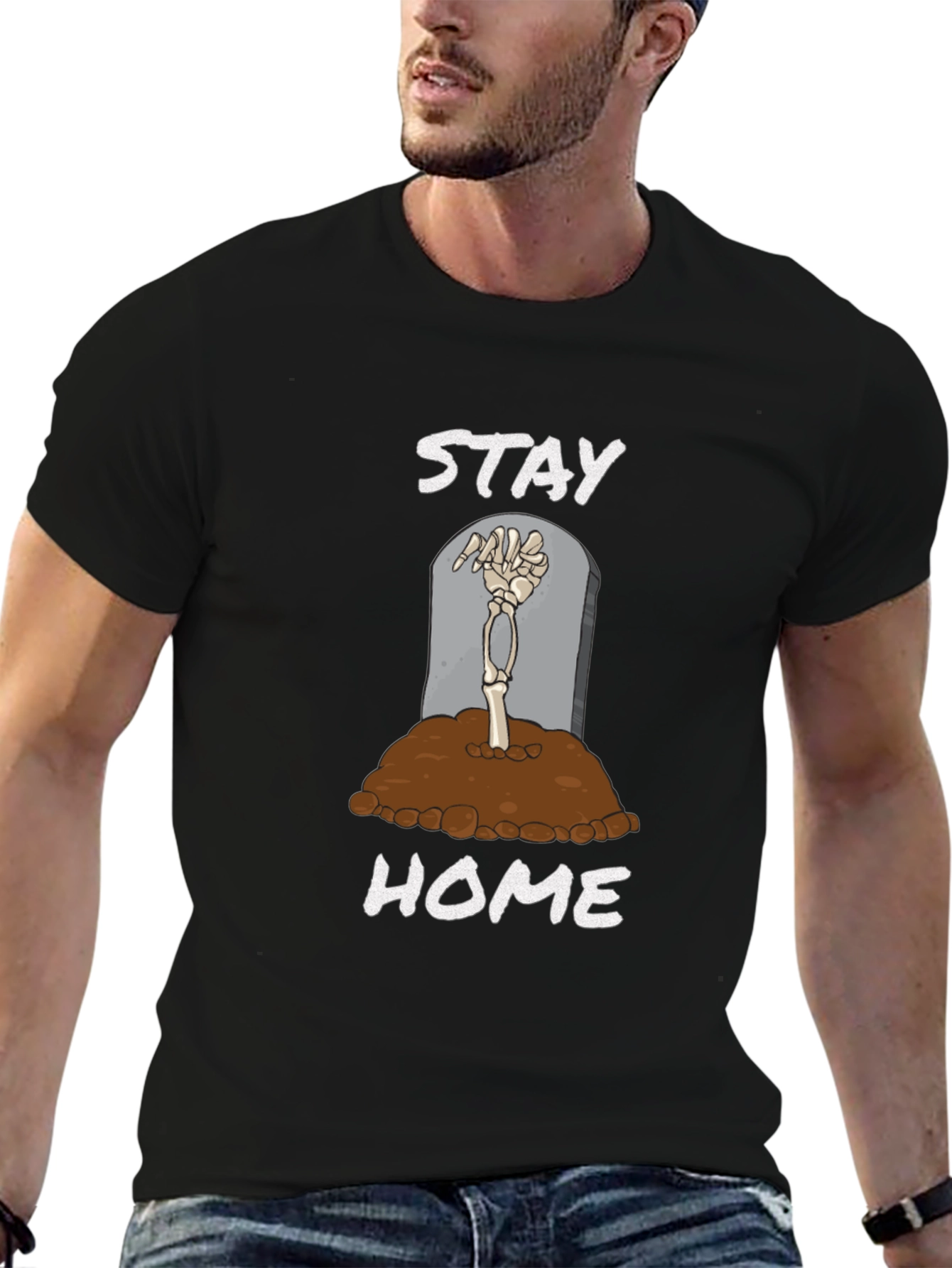 Stay Home Skeleton Hand T-Shirt