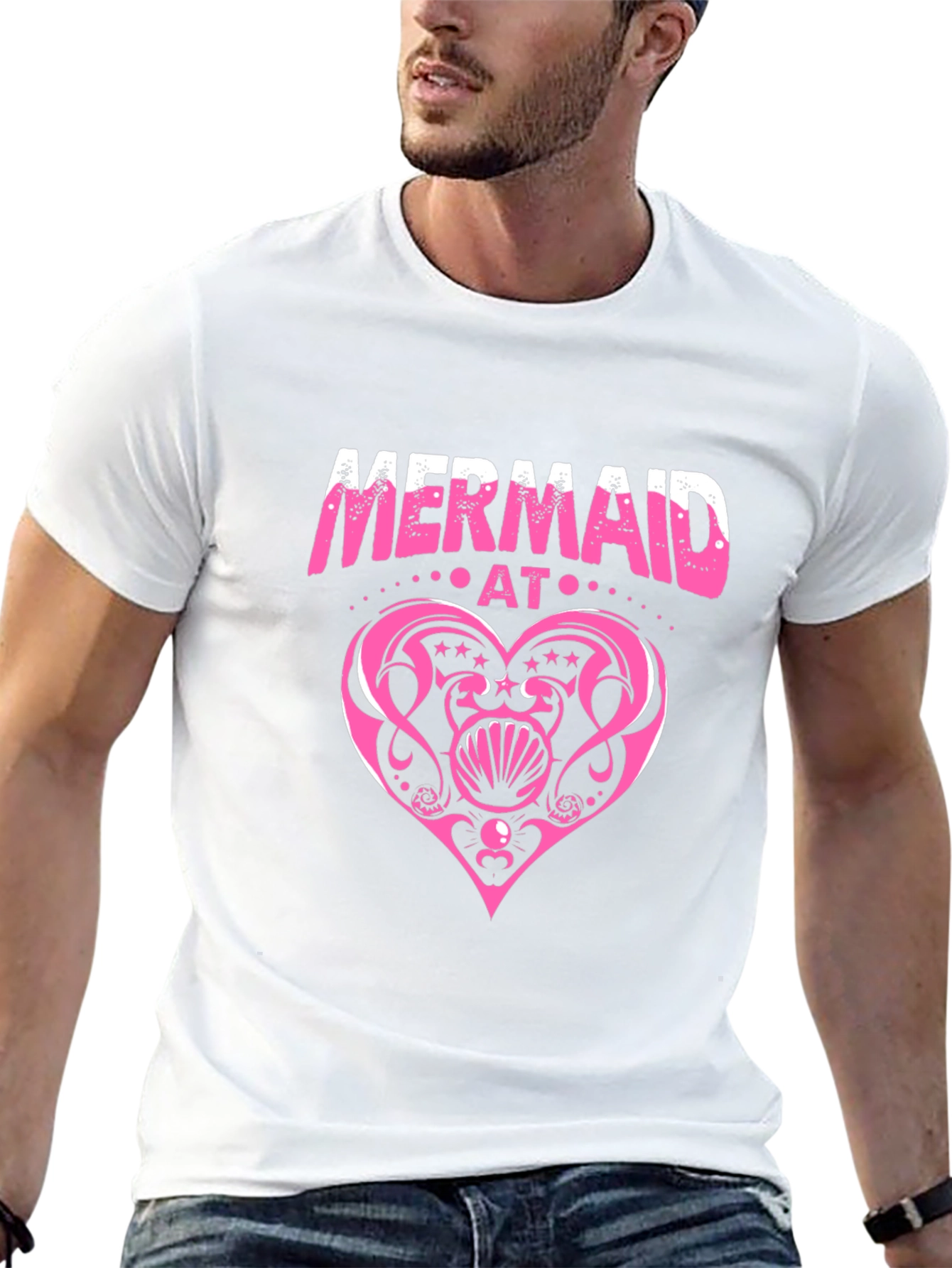 Mermaid At Heart Black T-Shirt
