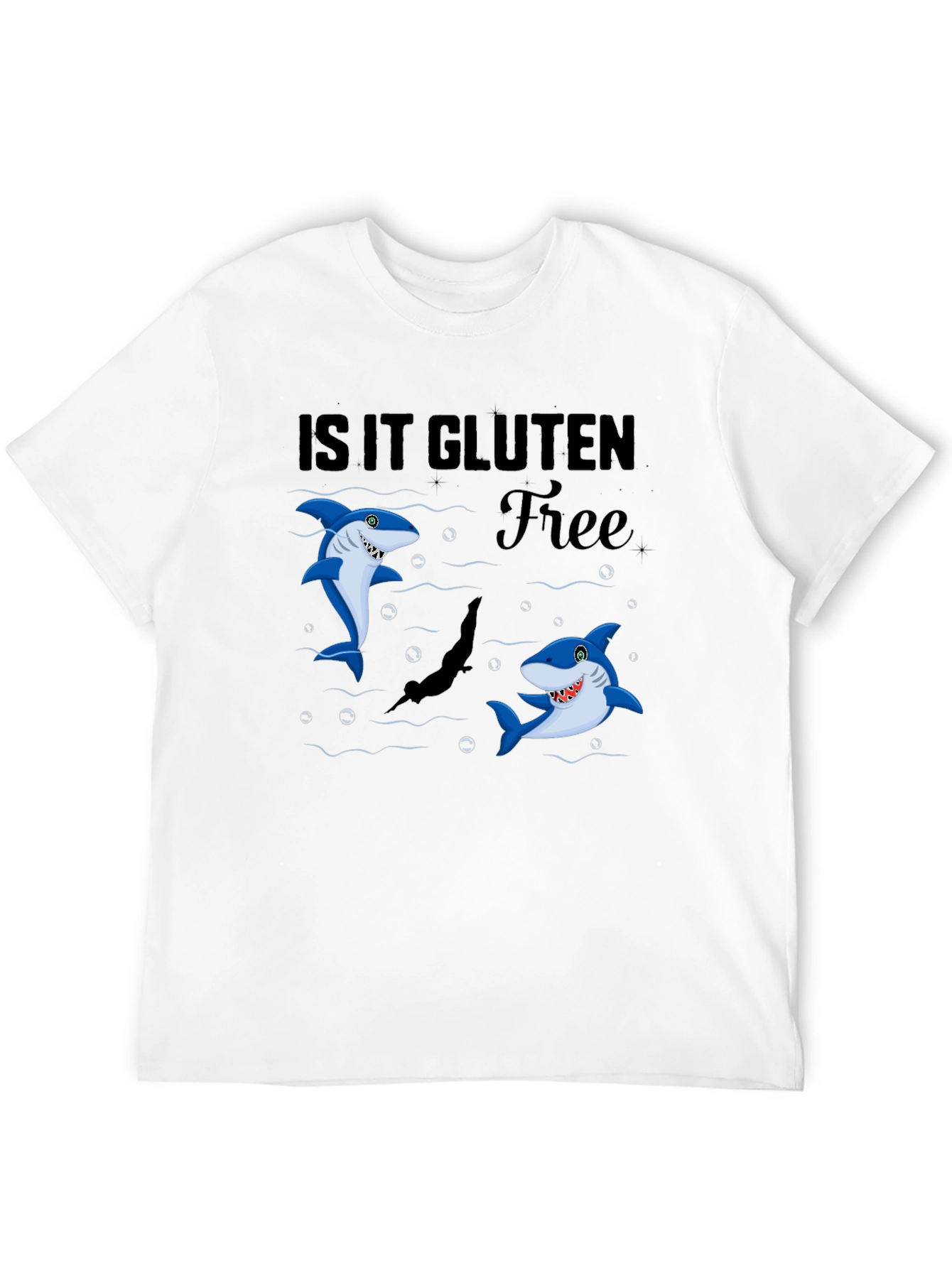 Is It Gluten Free Shark Black T-Shirt