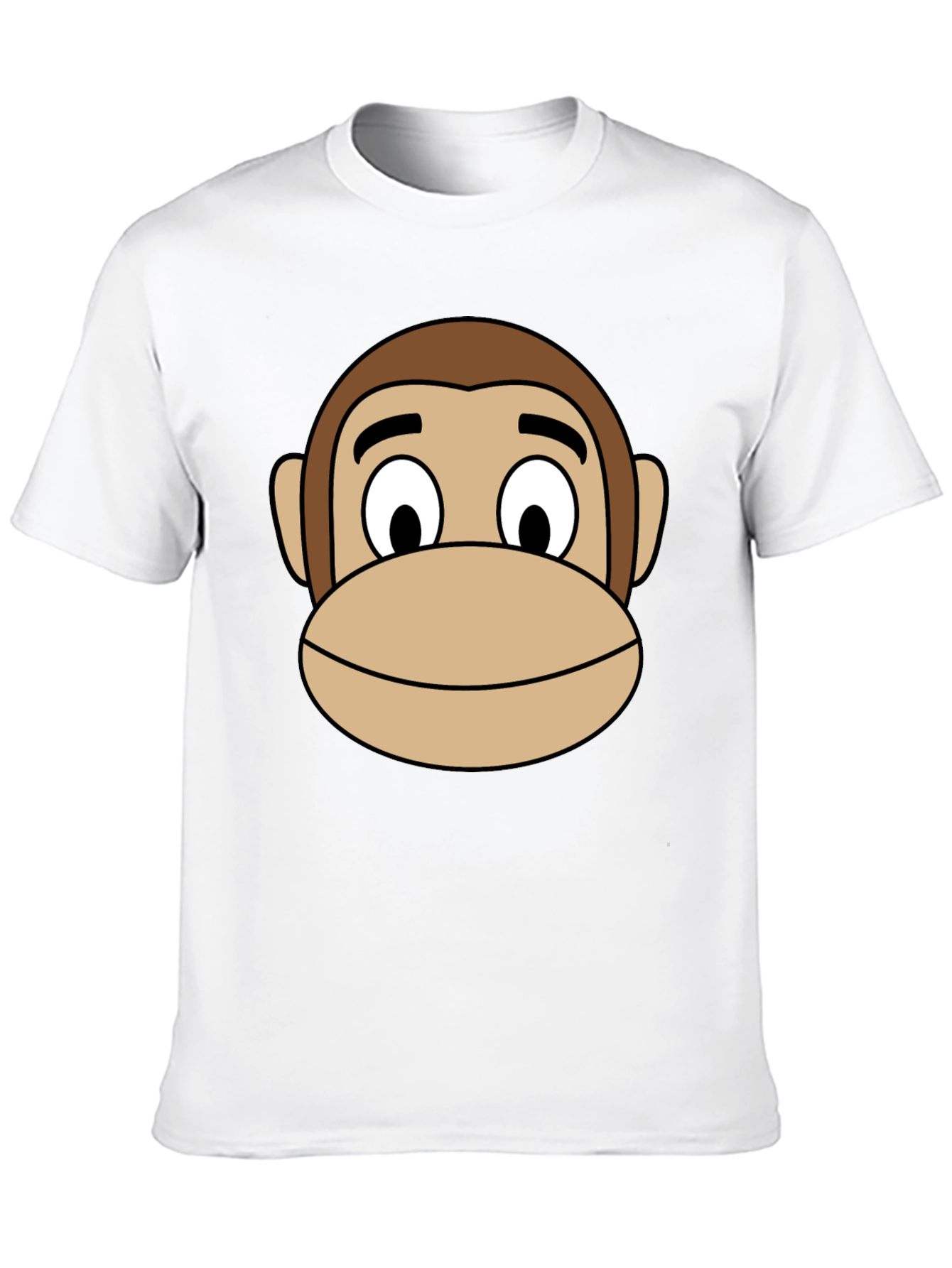 Cartoon Monkey Graphic Black T-Shirt