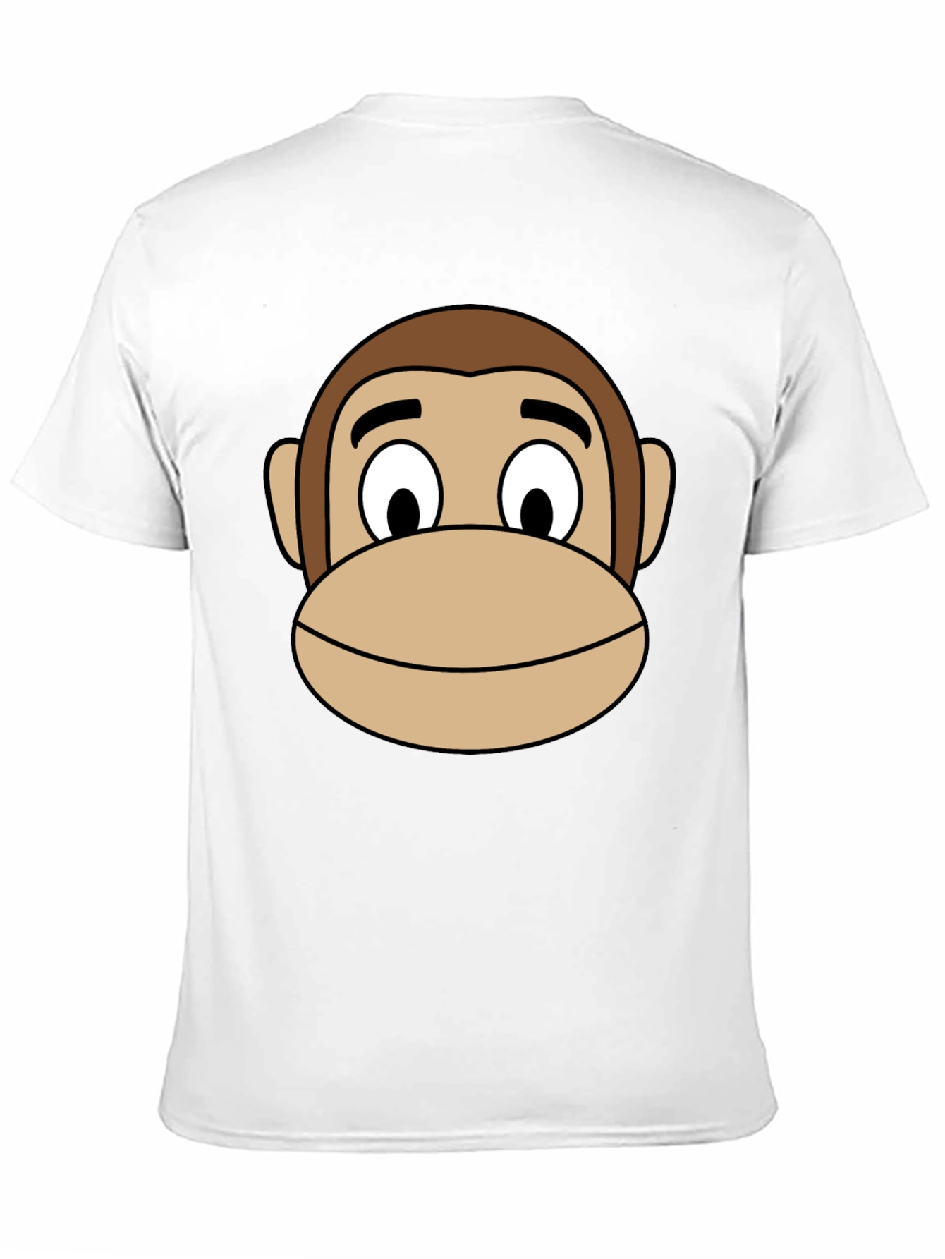 Cartoon Monkey Graphic Black T-Shirt