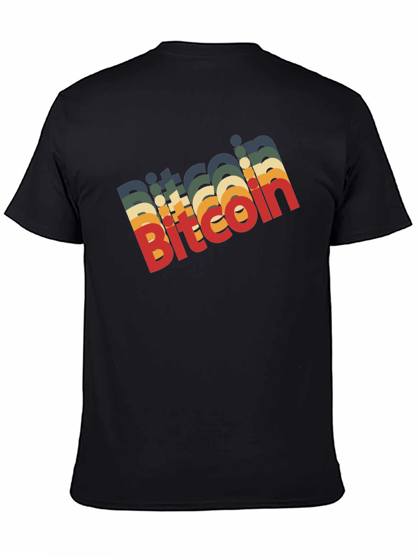 Bitcoin Retro Style Black T-Shirt