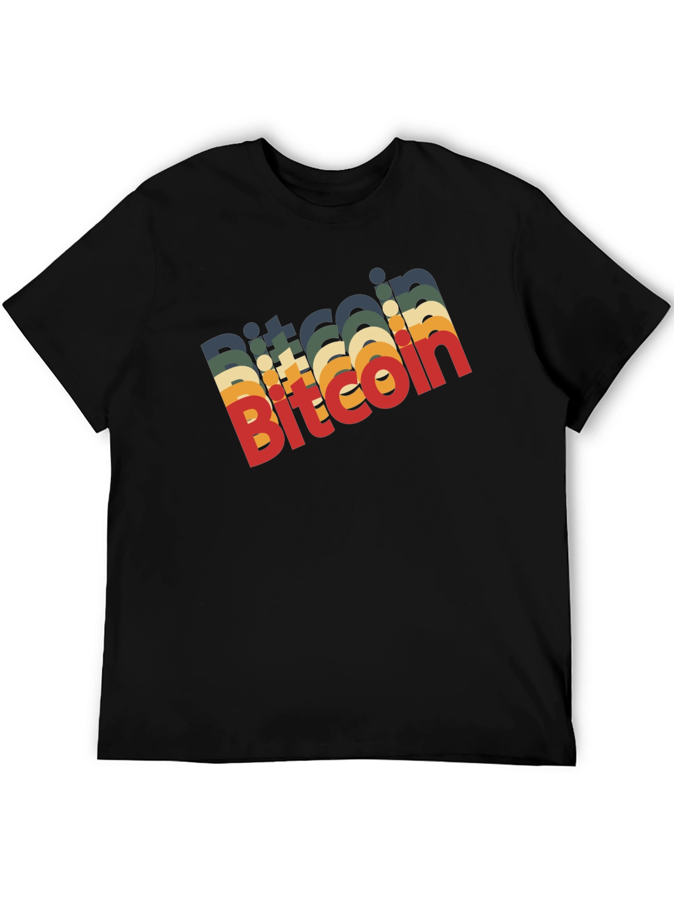 Bitcoin Retro Style Black T-Shirt
