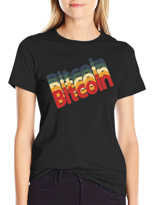 Bitcoin Retro Style Black T-Shirt