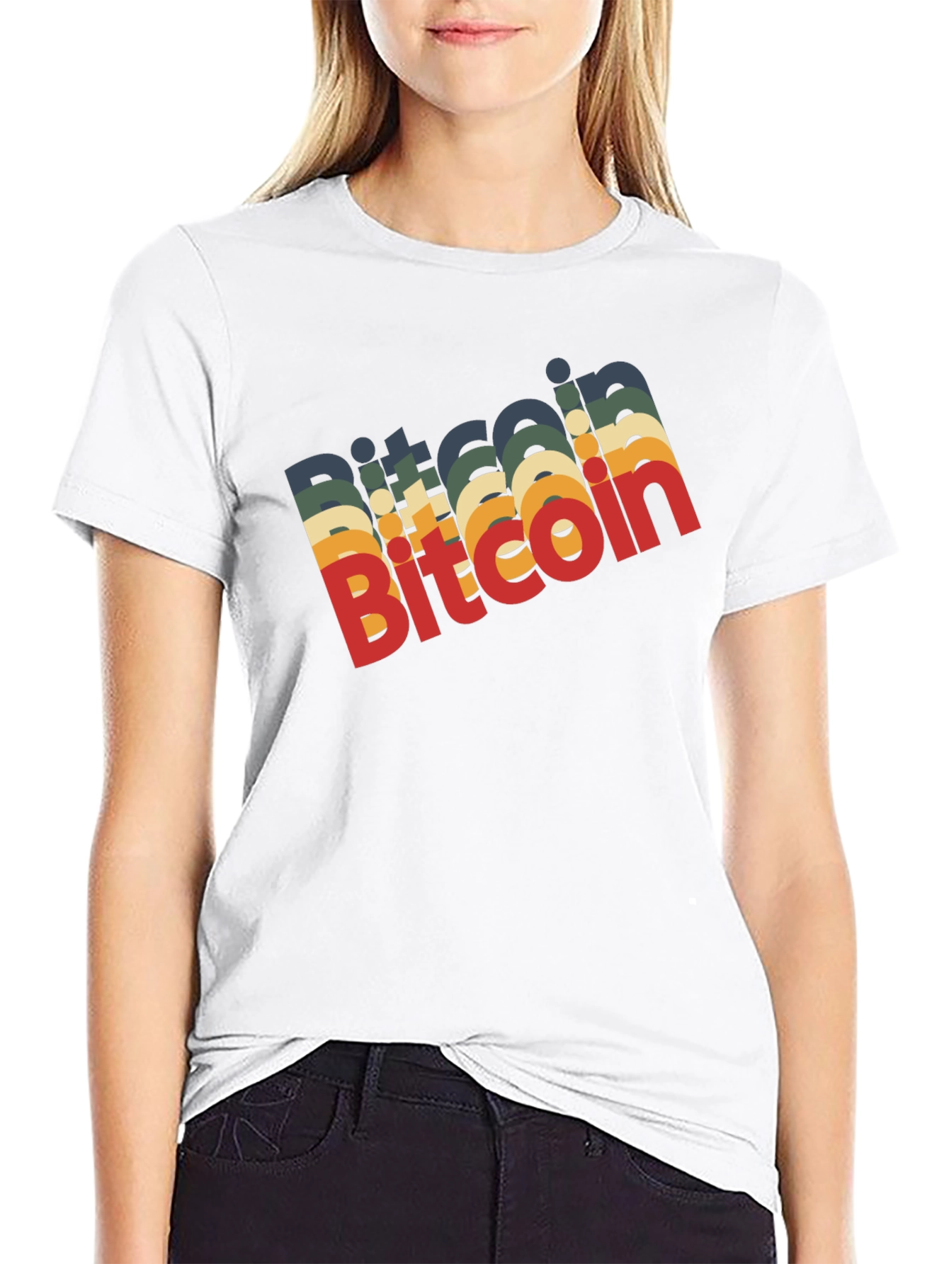 Bitcoin Retro Style Black T-Shirt