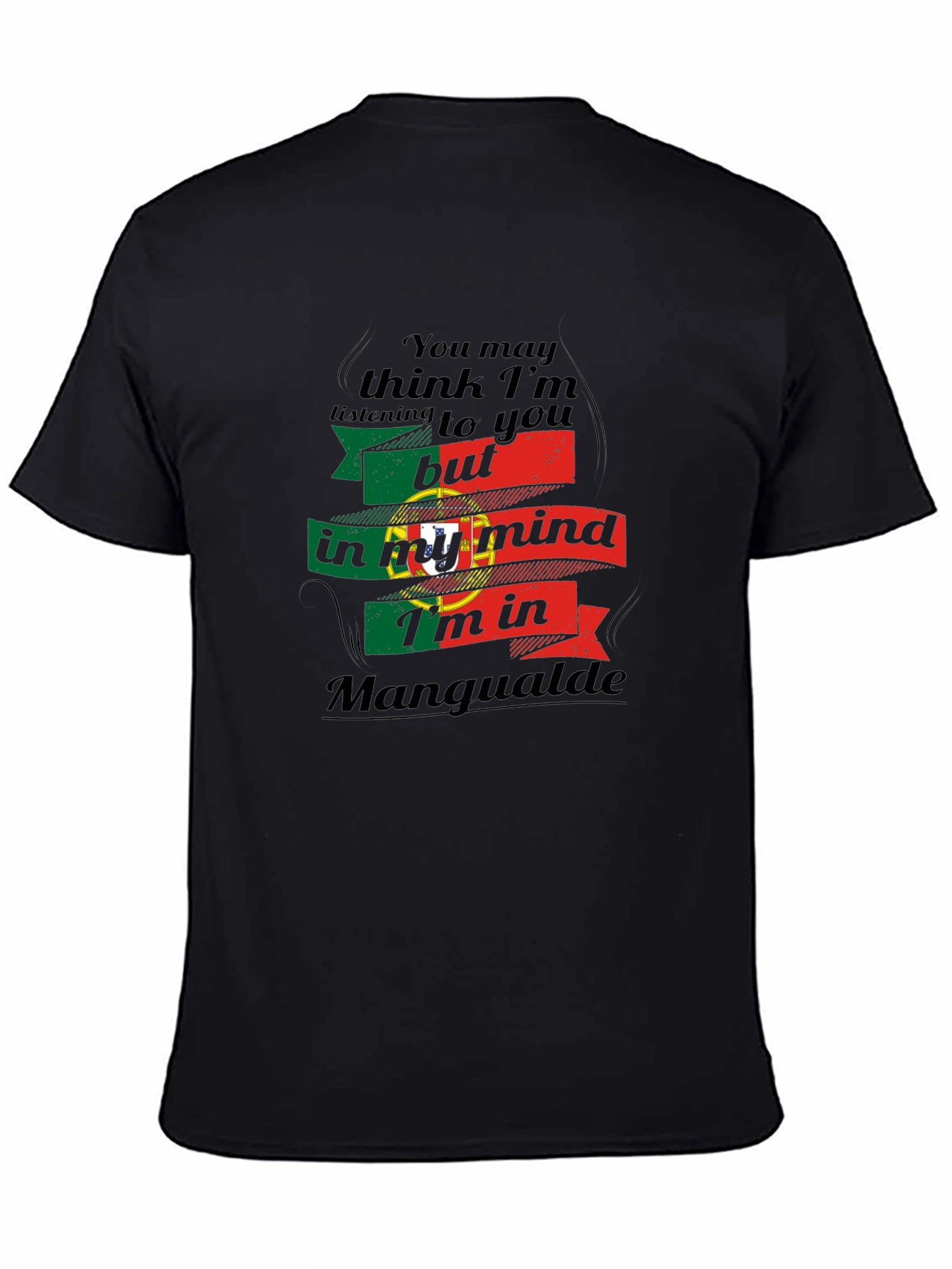 Portugal Mangualde Mind T-Shirt - Black Unique Design