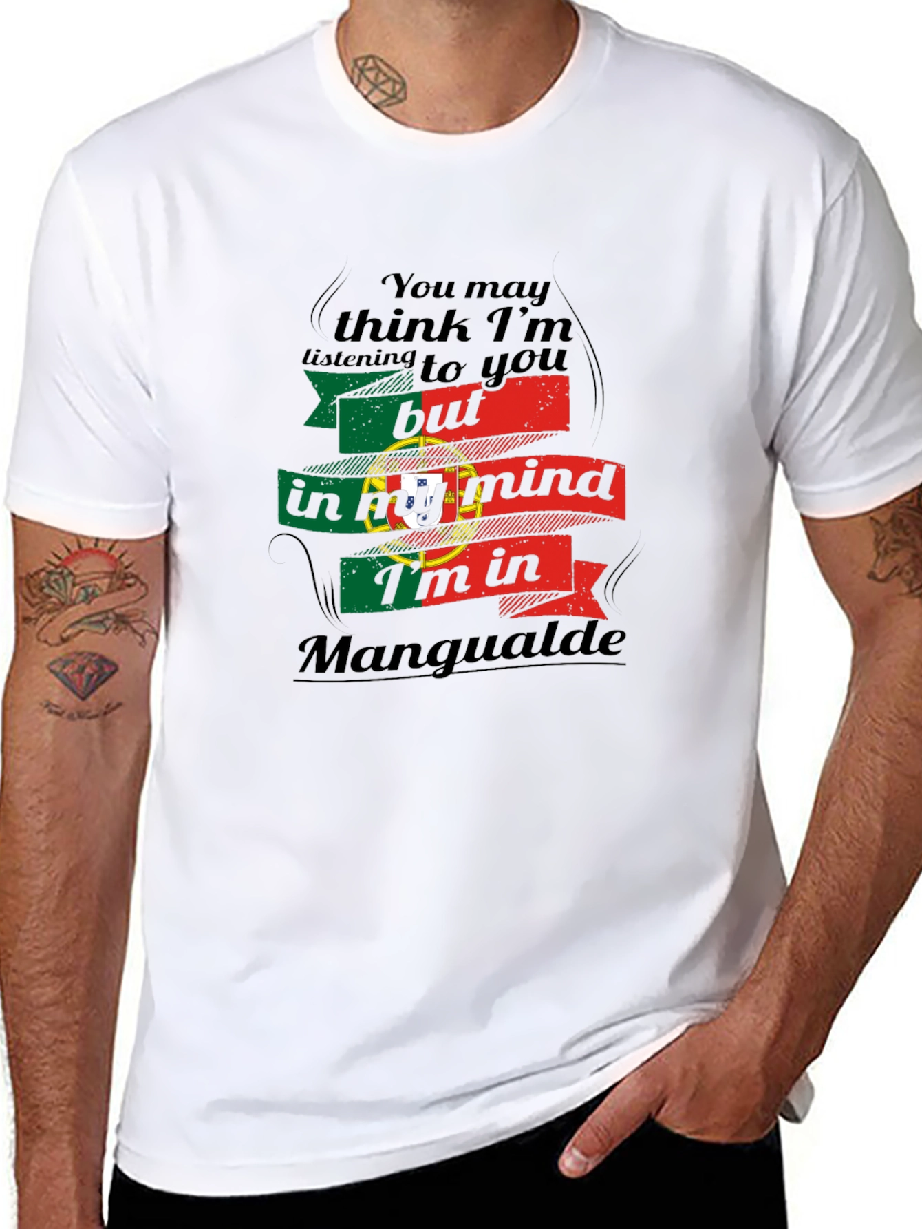 Portugal Mangualde Mind T-Shirt - Black Unique Design