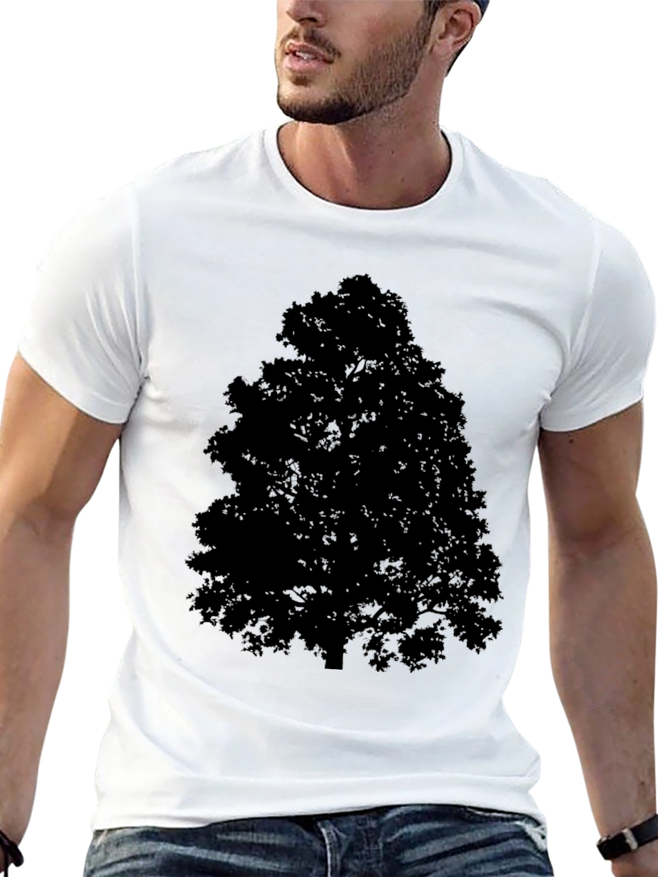 Silhouette Tree Graphic Tee - Mens Black T-Shirt
