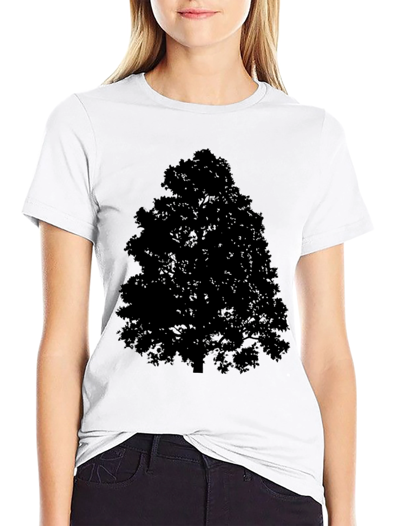 Silhouette Tree Graphic Tee - Mens Black T-Shirt