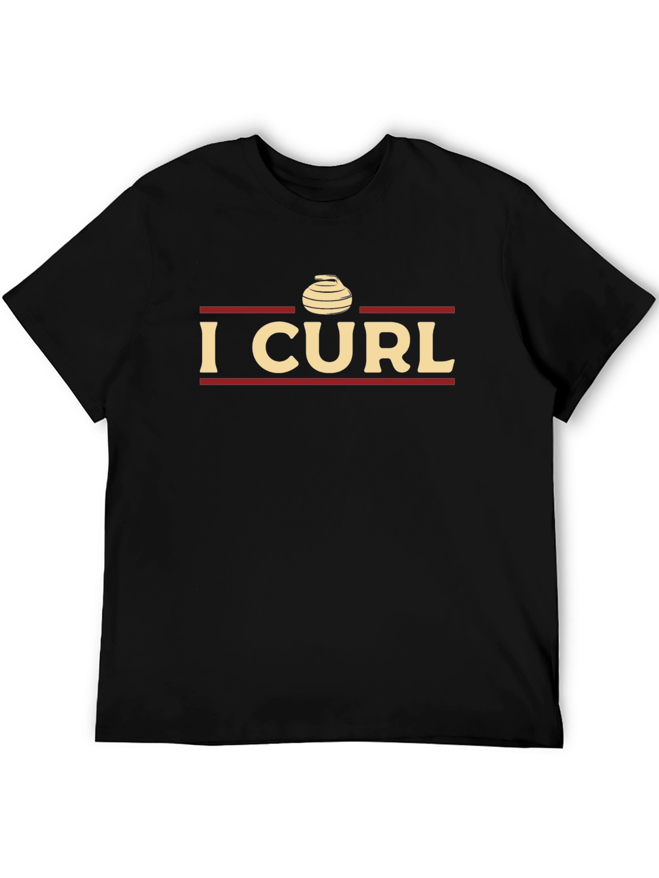 I Curl T-Shirt - Curling Stone Graphic Tee
