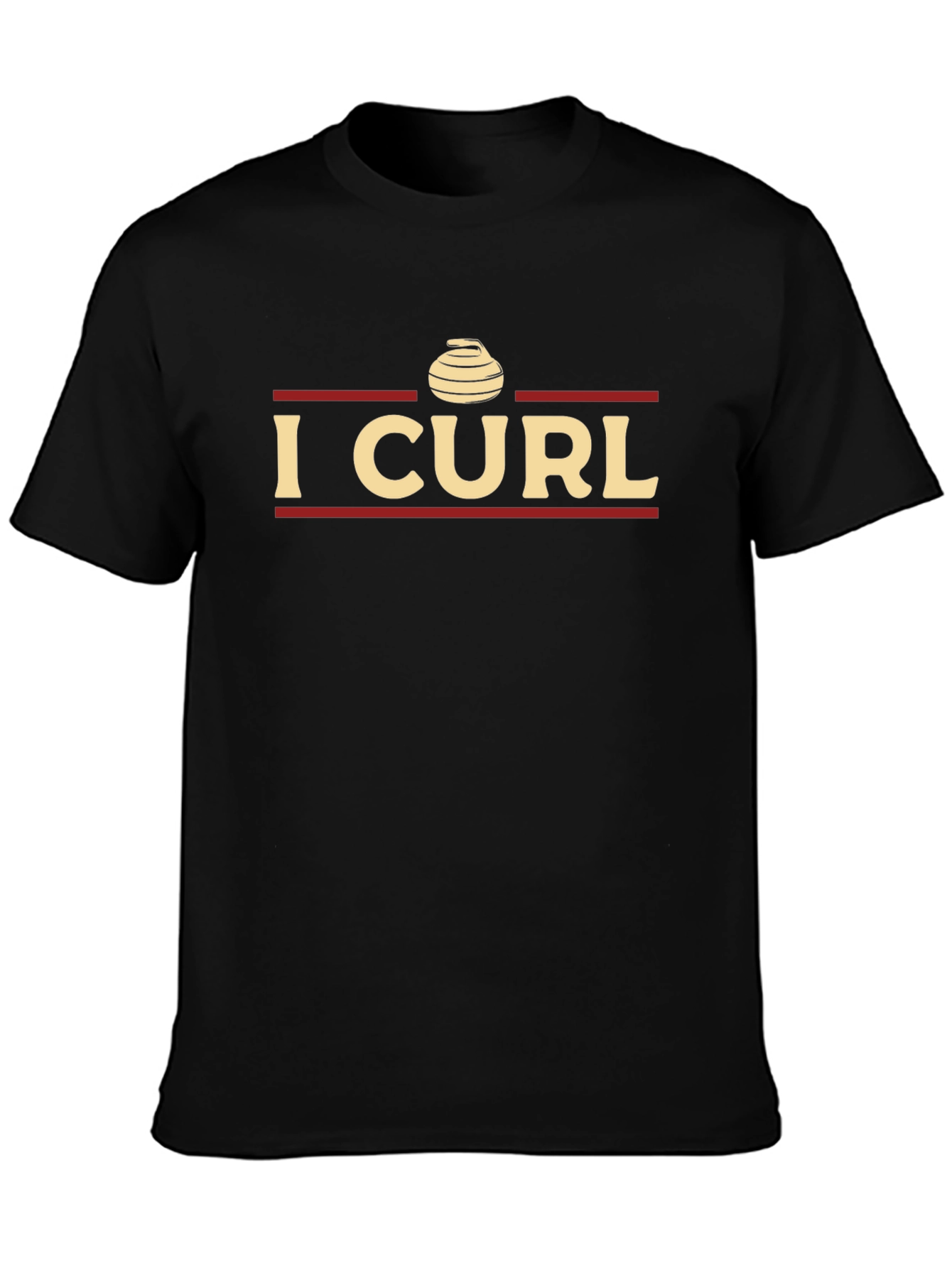 I Curl T-Shirt - Curling Stone Graphic Tee