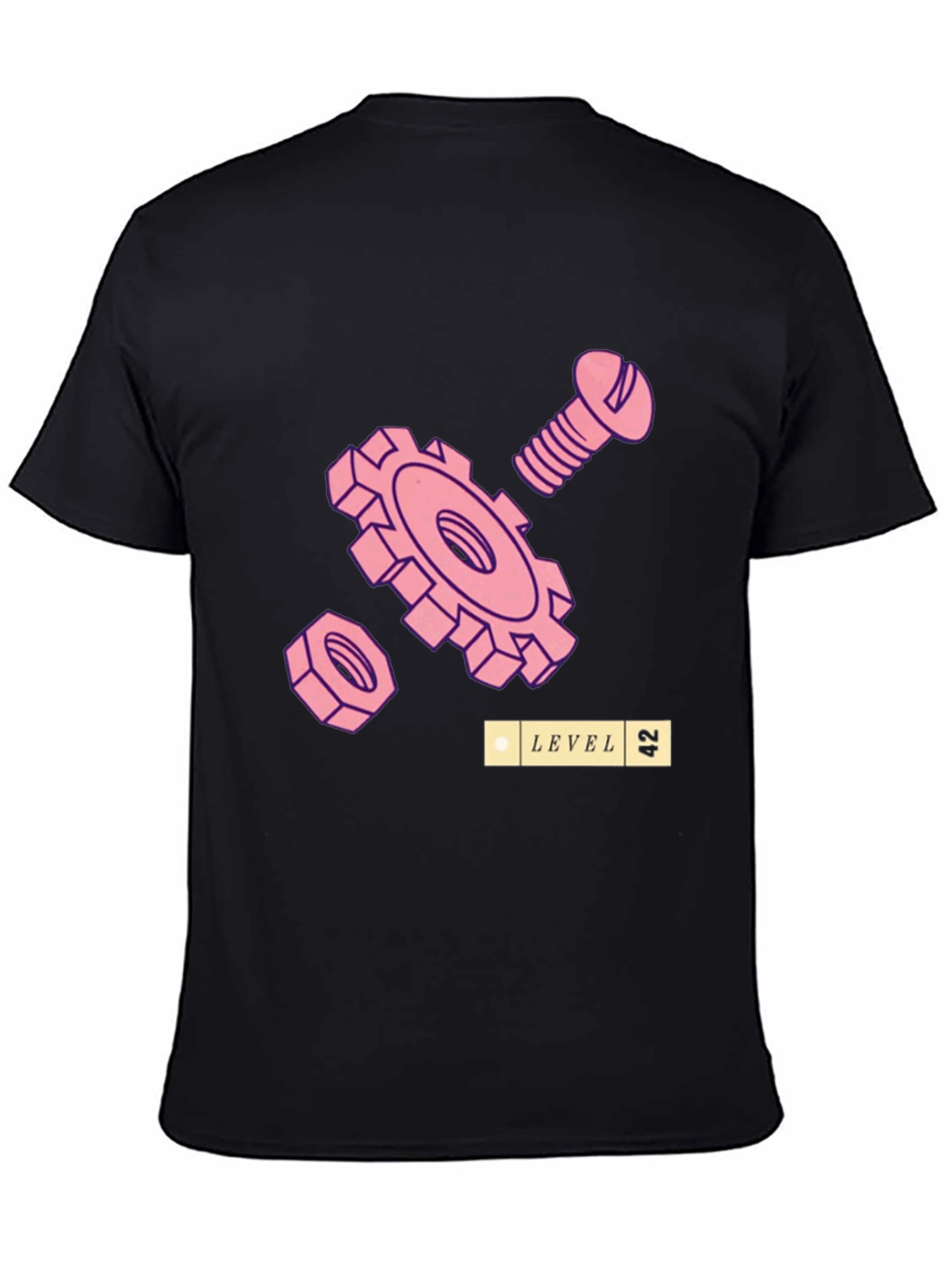 Level 42 Graphic Tee - Black Cotton T-Shirt