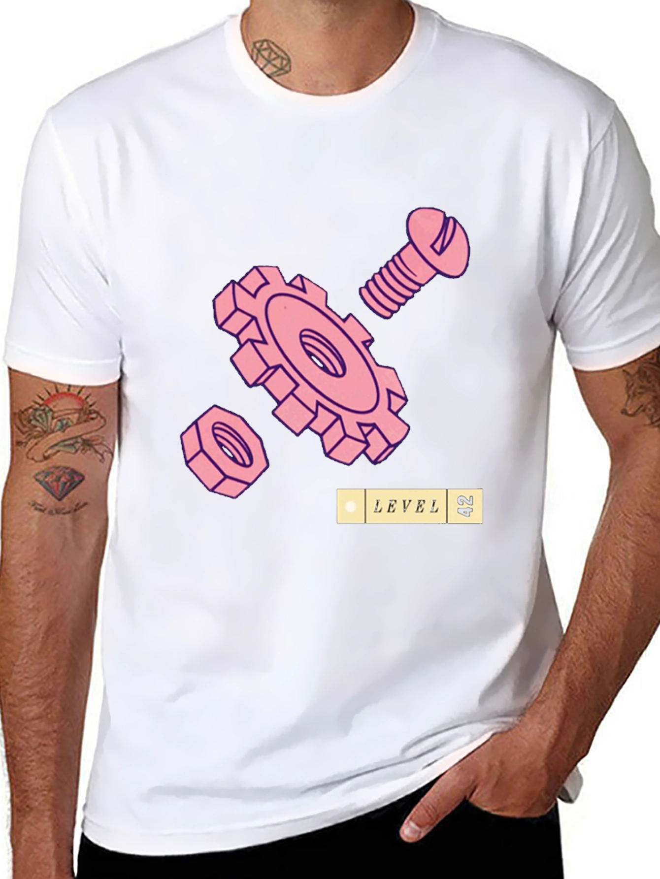 Level 42 Graphic Tee - Black Cotton T-Shirt