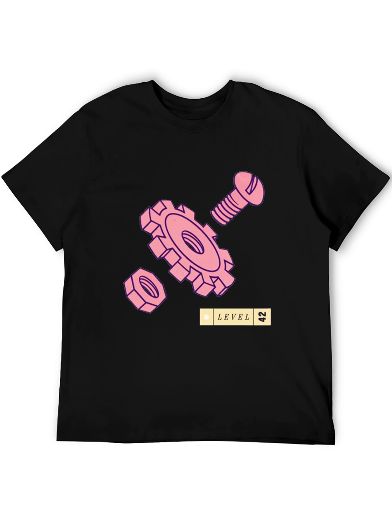 Level 42 Graphic Tee - Black Cotton T-Shirt