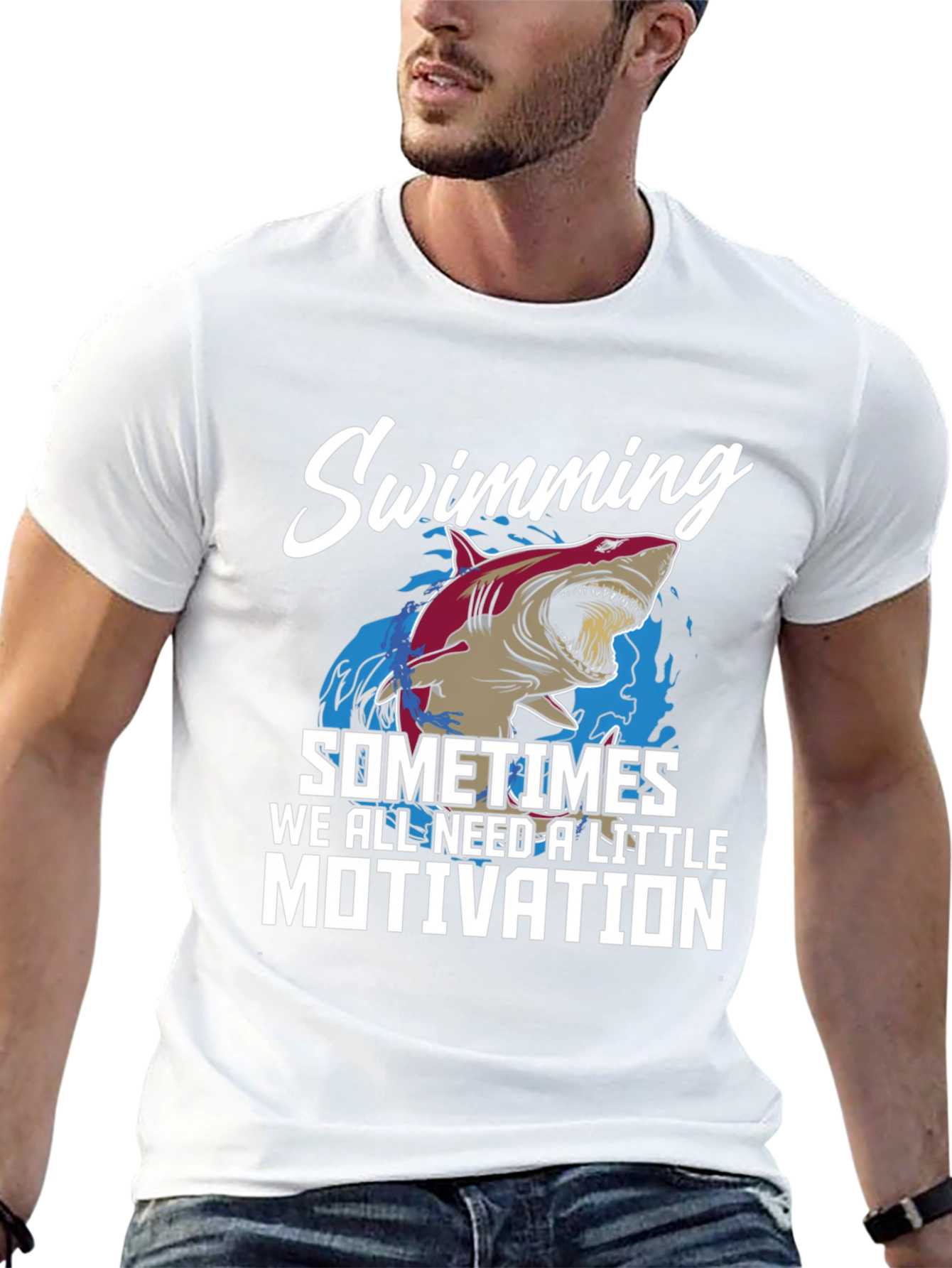 Shark Swimming Motivation T-Shirt