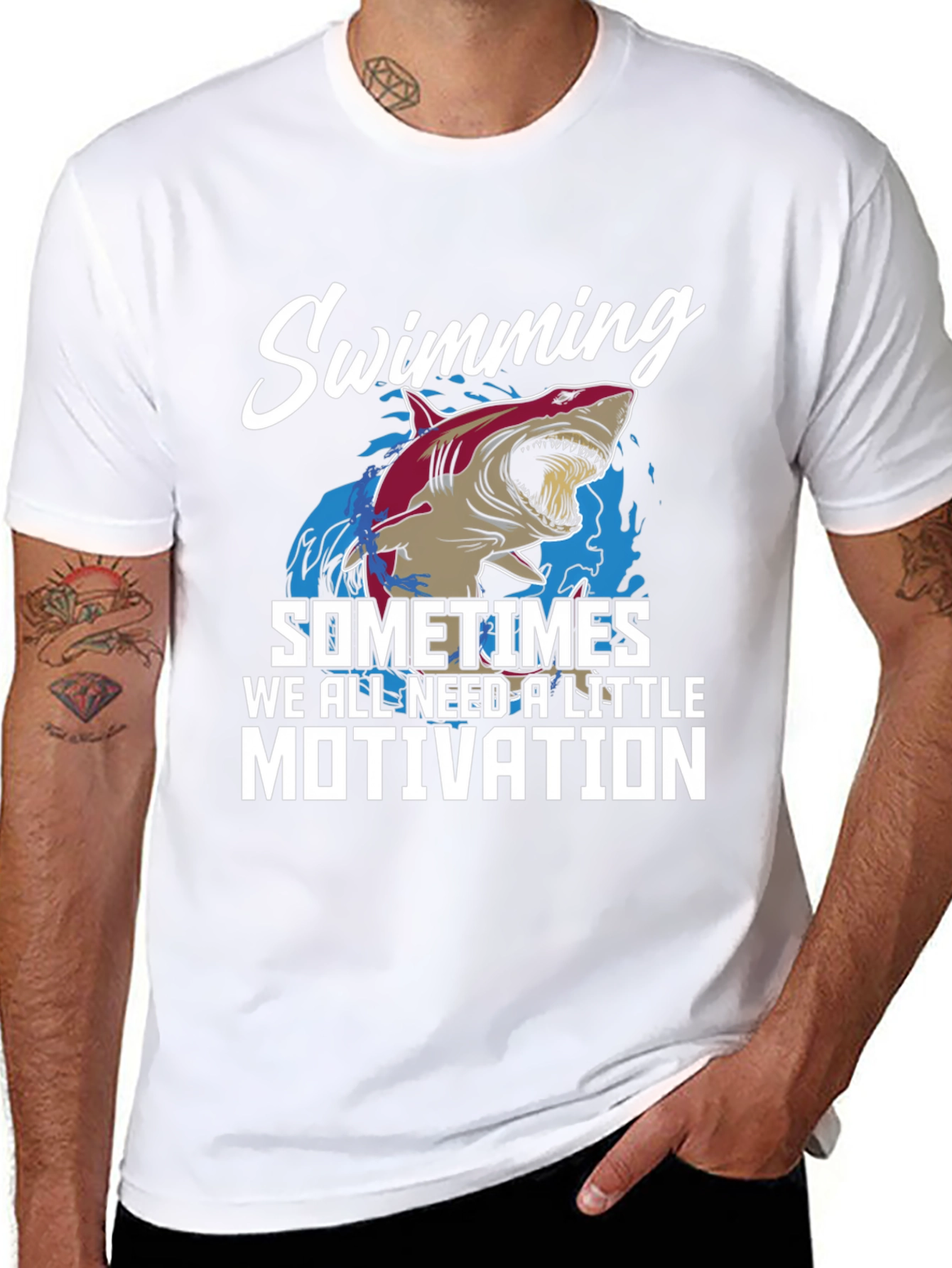 Shark Swimming Motivation T-Shirt