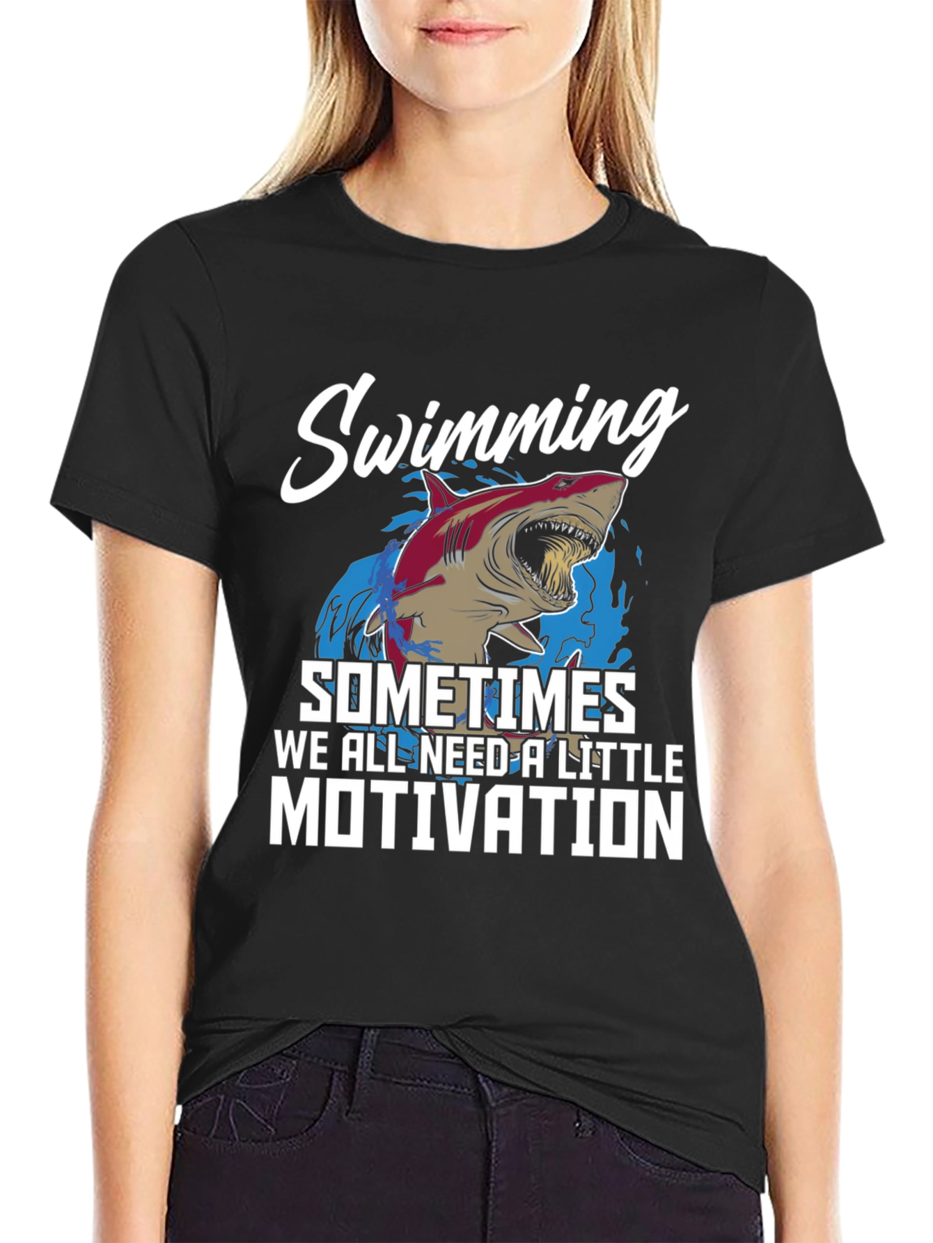 Shark Swimming Motivation T-Shirt