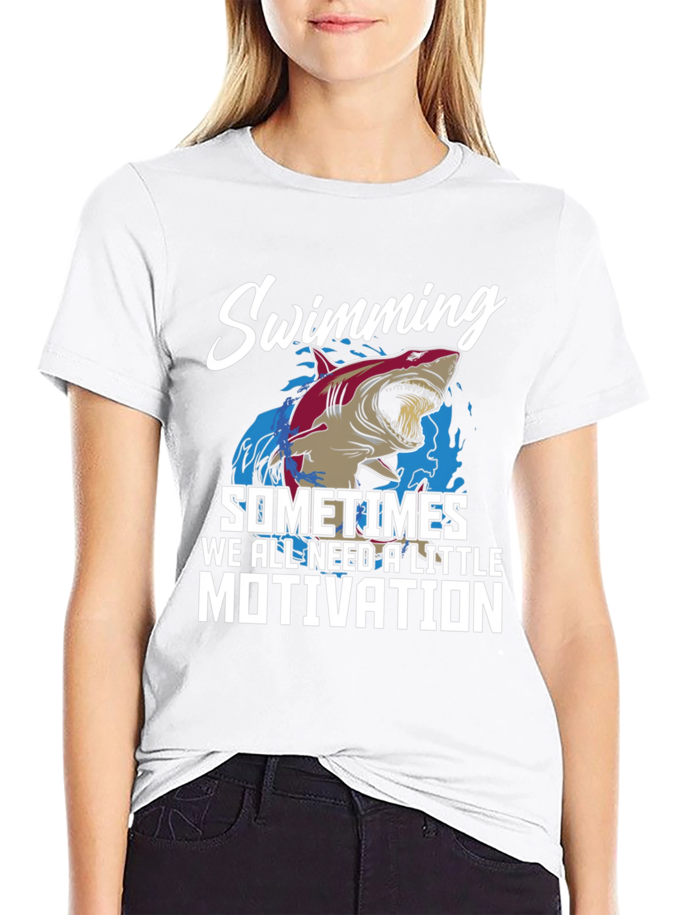 Shark Swimming Motivation T-Shirt