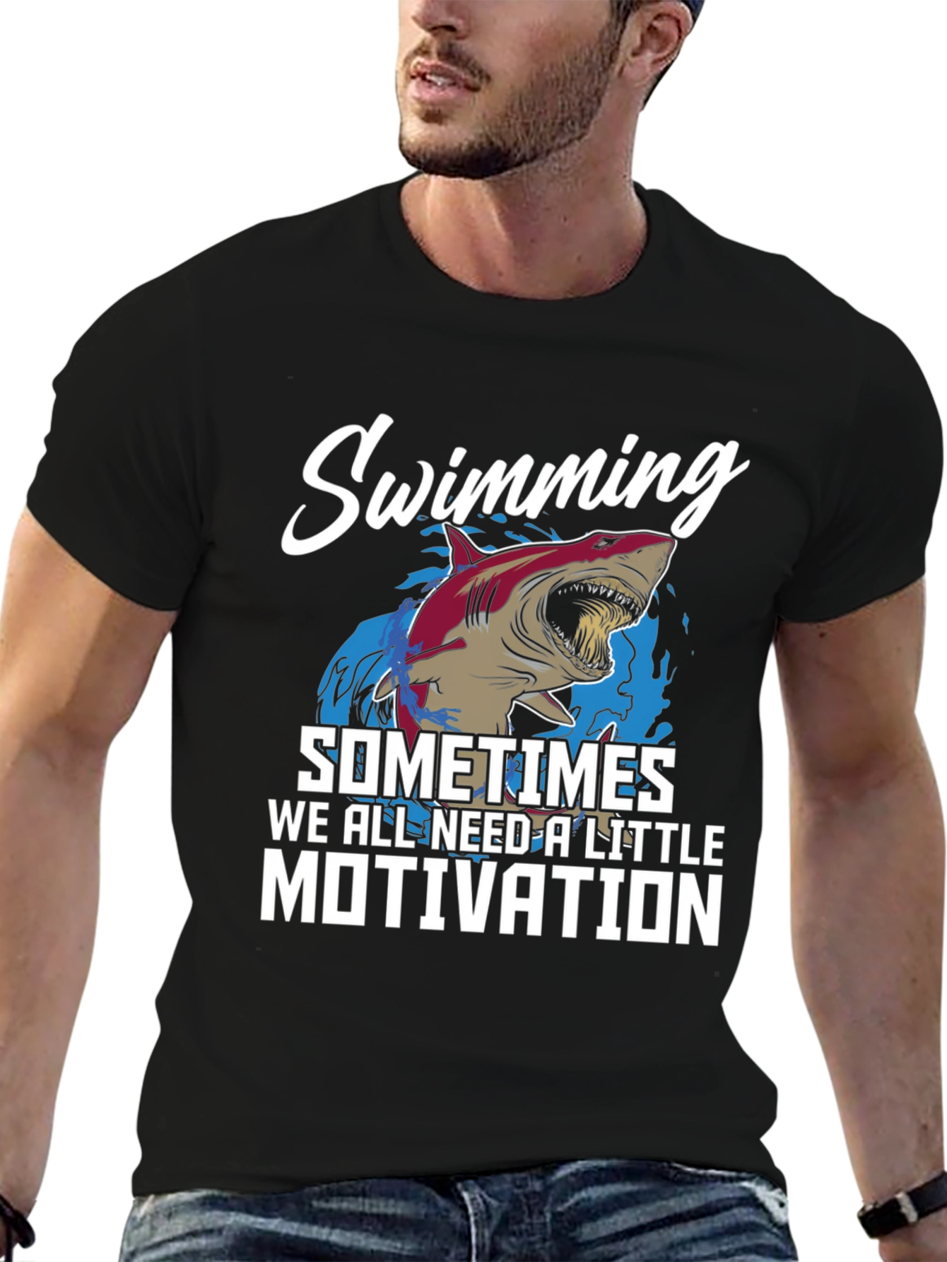 Shark Swimming Motivation T-Shirt