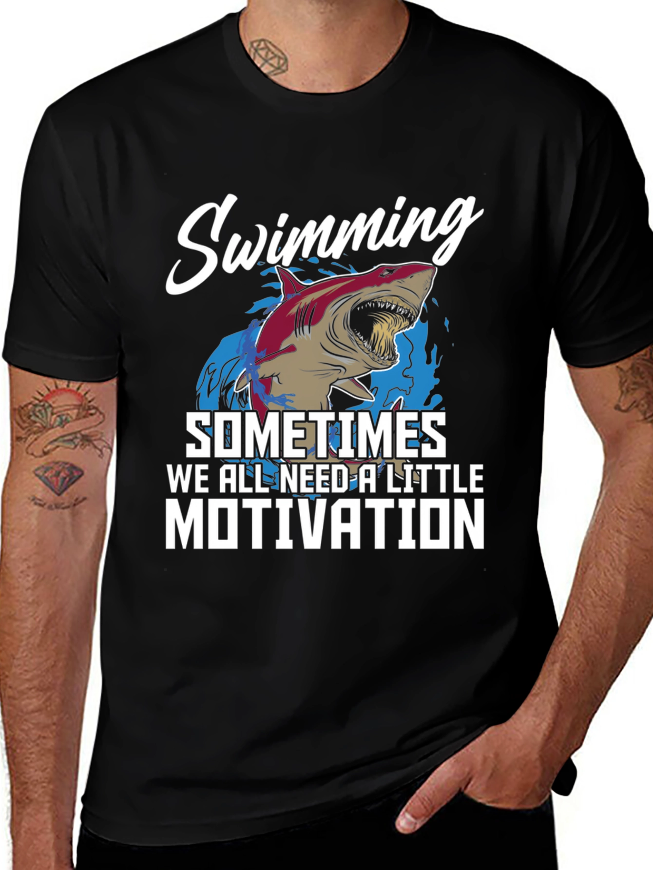 Shark Swimming Motivation T-Shirt