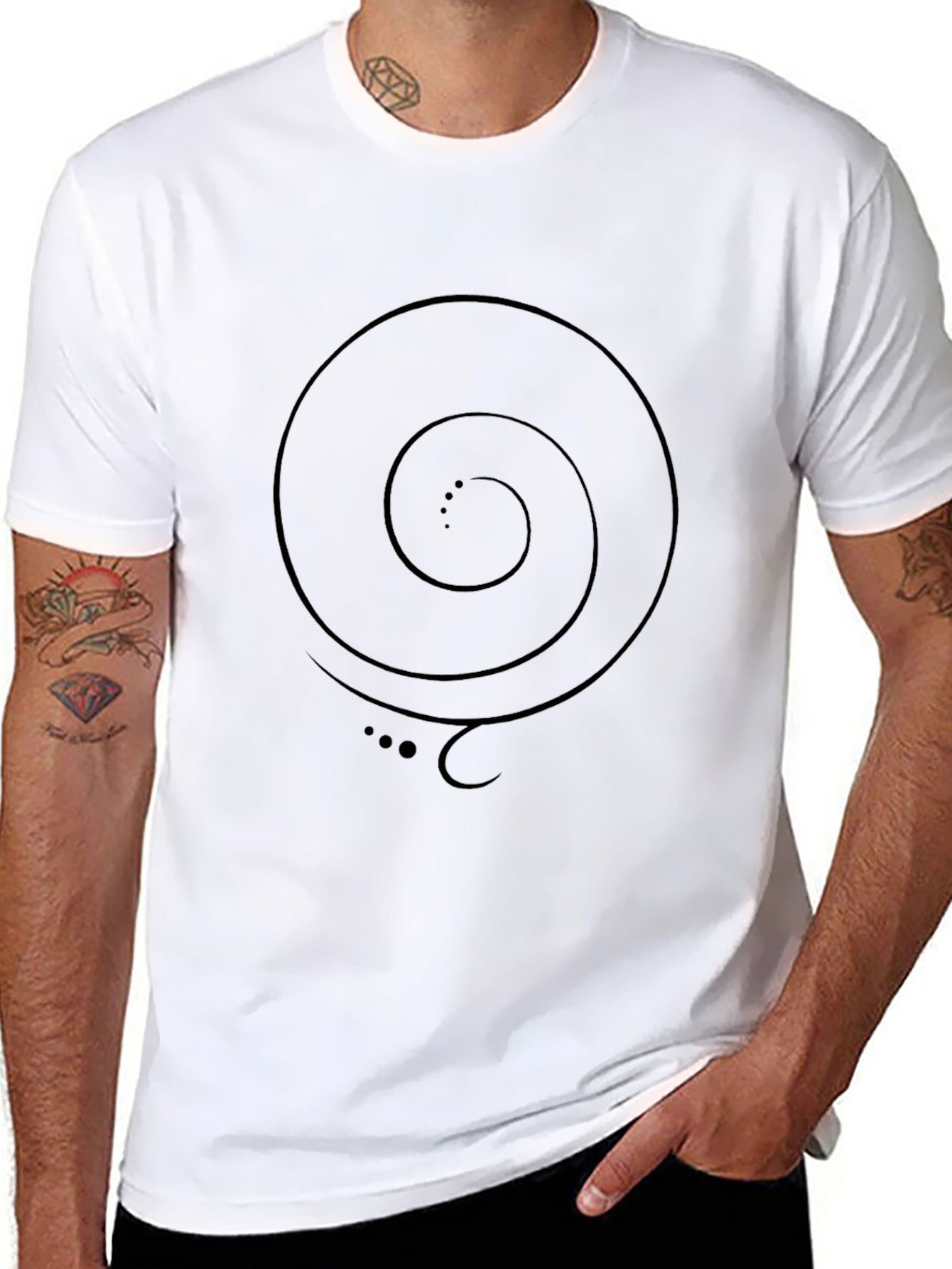 Spiral Graphic Black T-Shirt