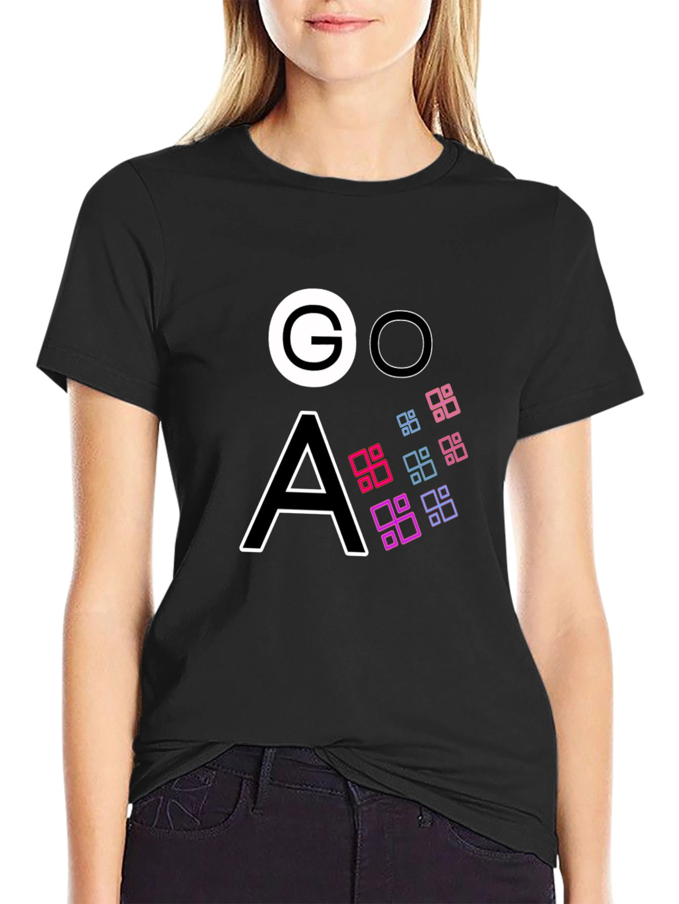 Modern GOA Graphic Black T-Shirt
