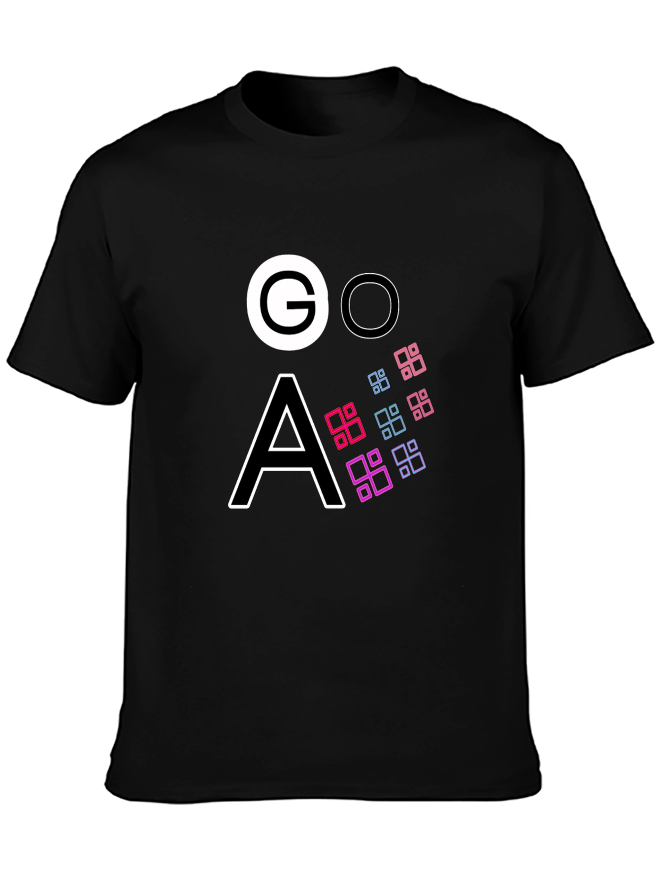 Modern GOA Graphic Black T-Shirt