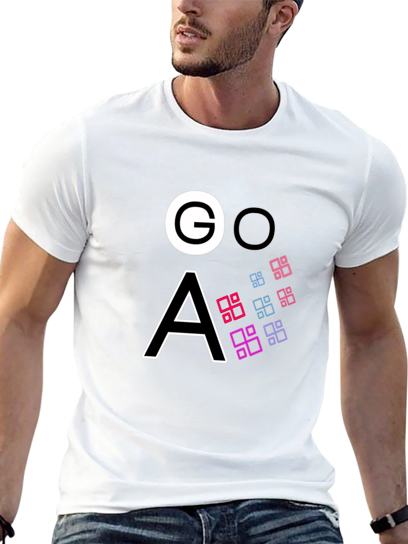 Modern GOA Graphic Black T-Shirt