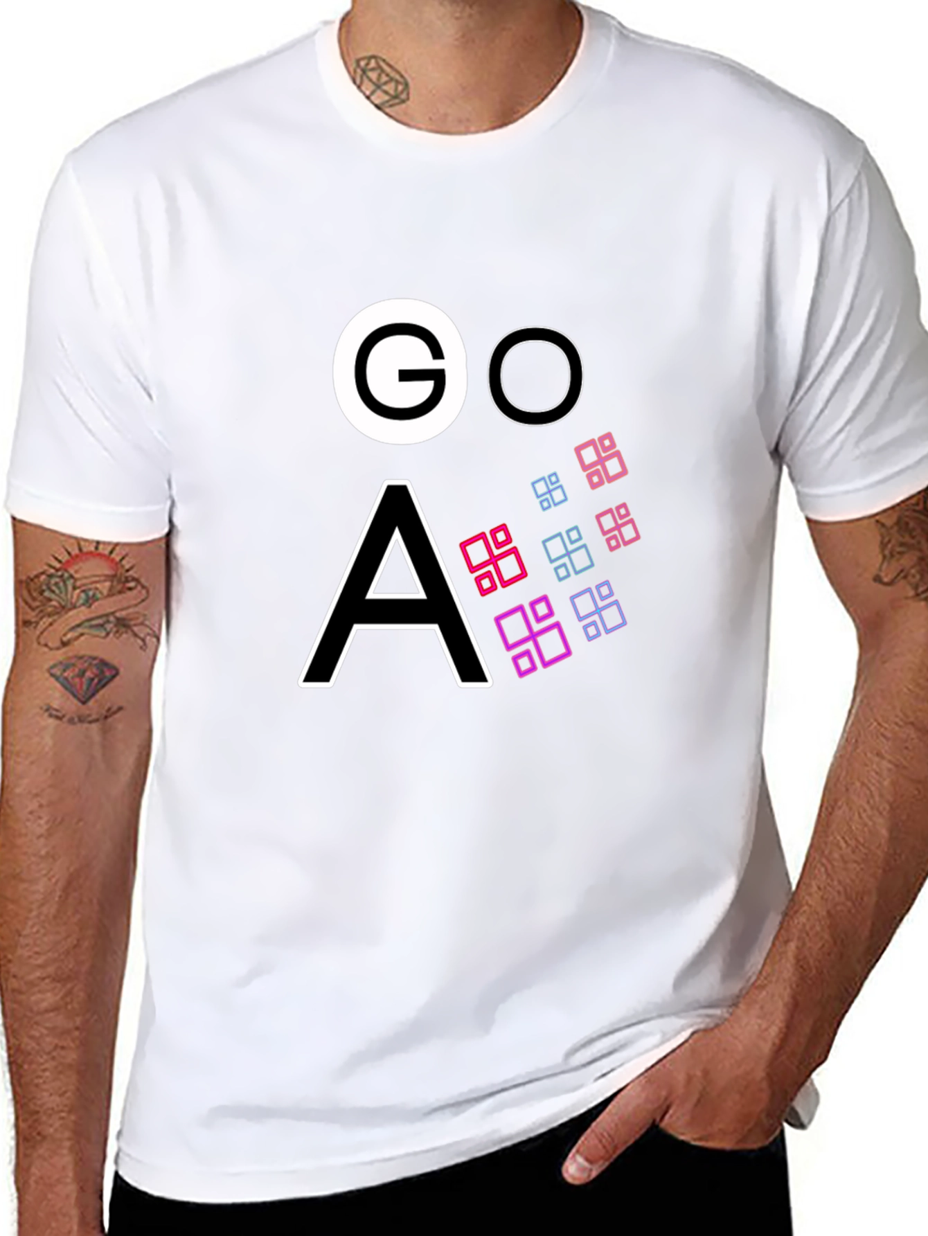 Modern GOA Graphic Black T-Shirt