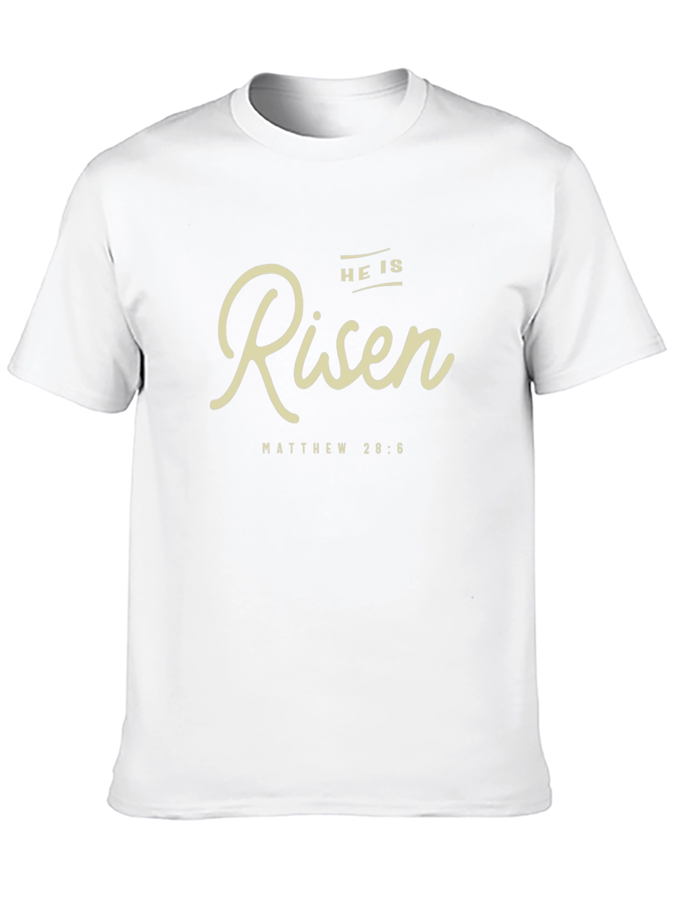 He Is Risen T-Shirt - Matthew 28:6 Christian Apparel