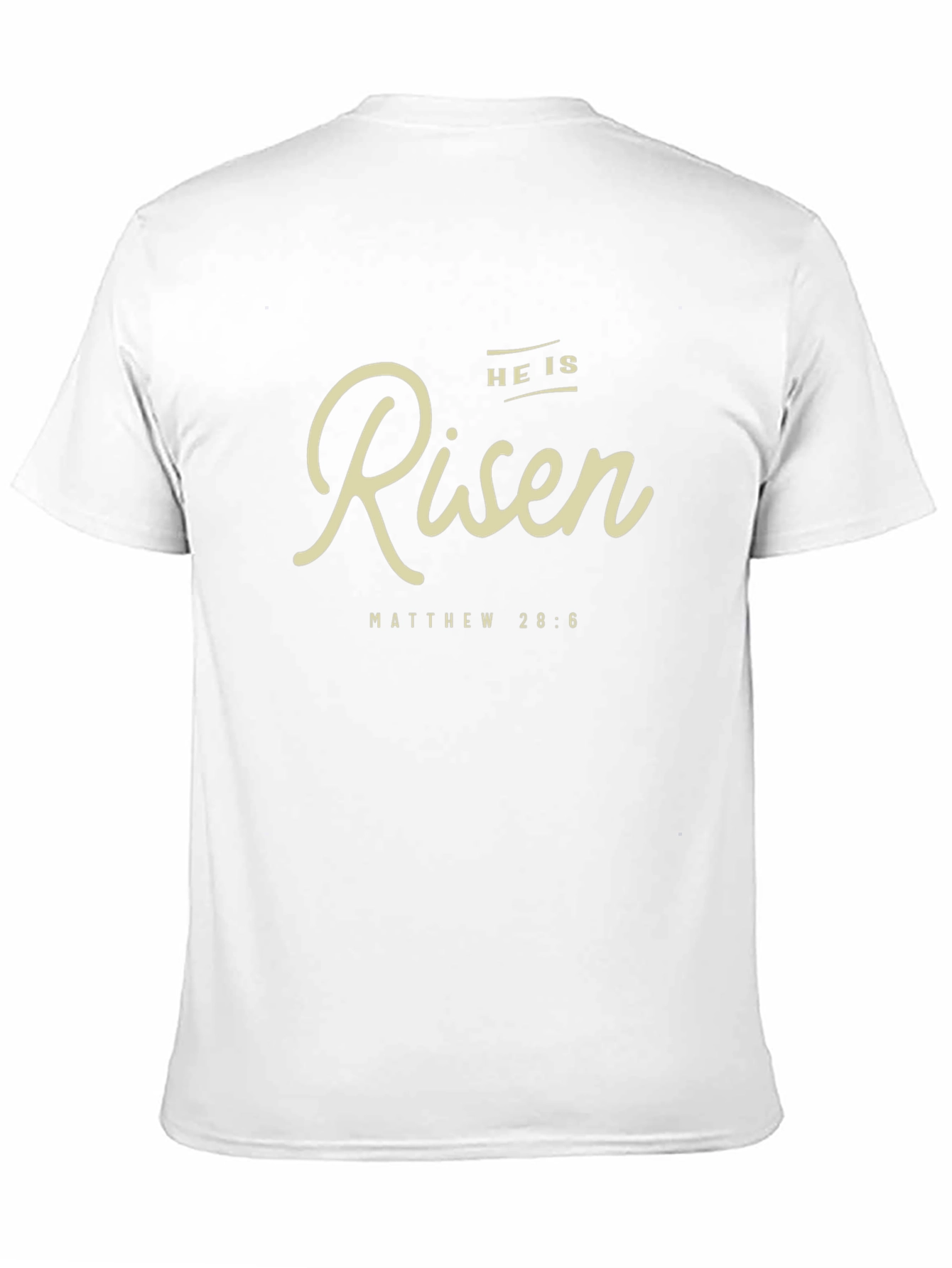 He Is Risen T-Shirt - Matthew 28:6 Christian Apparel