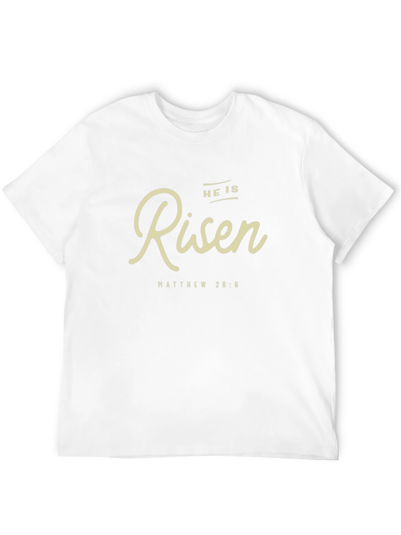 He Is Risen T-Shirt - Matthew 28:6 Christian Apparel
