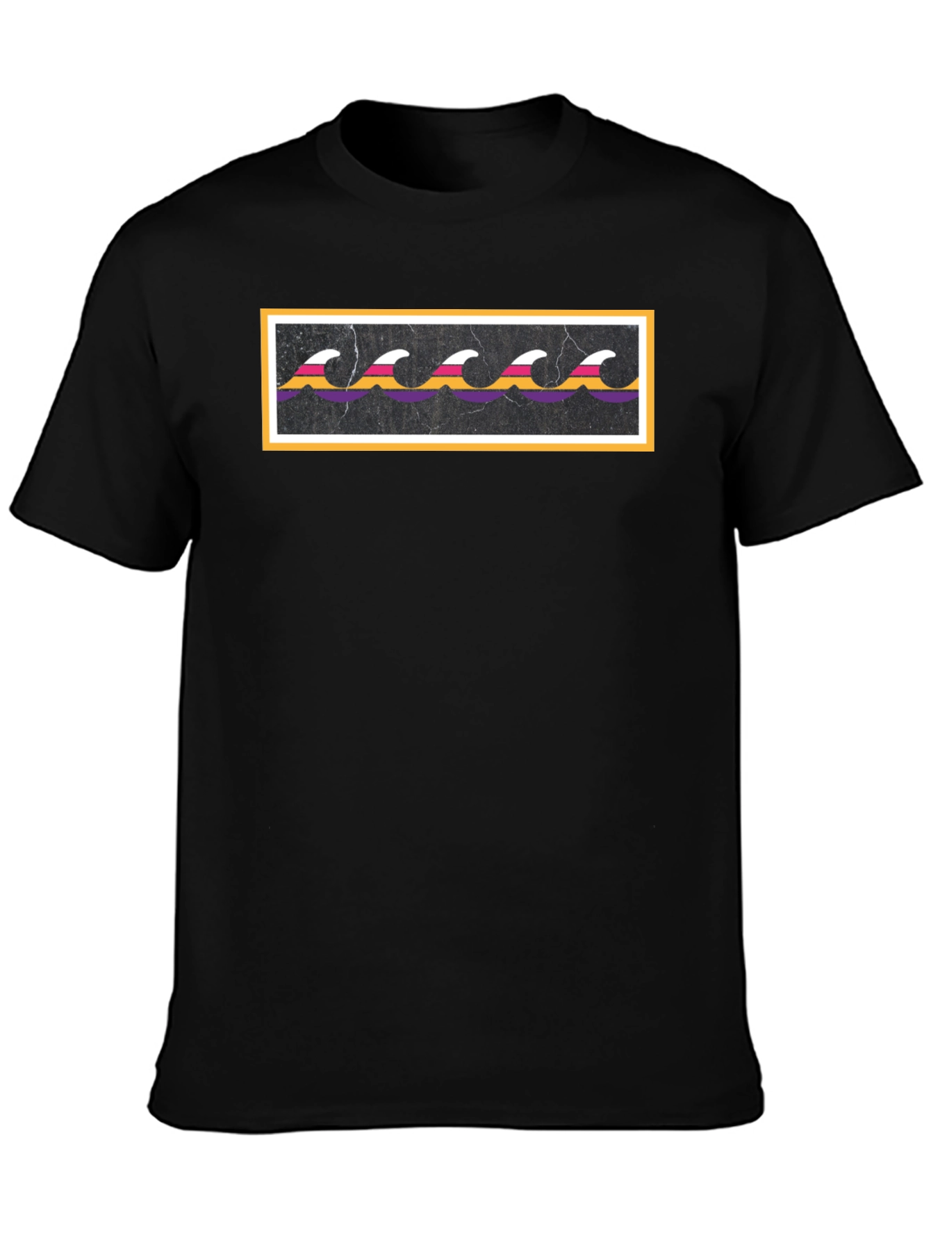 Retro Wave Graphic Black T-Shirt